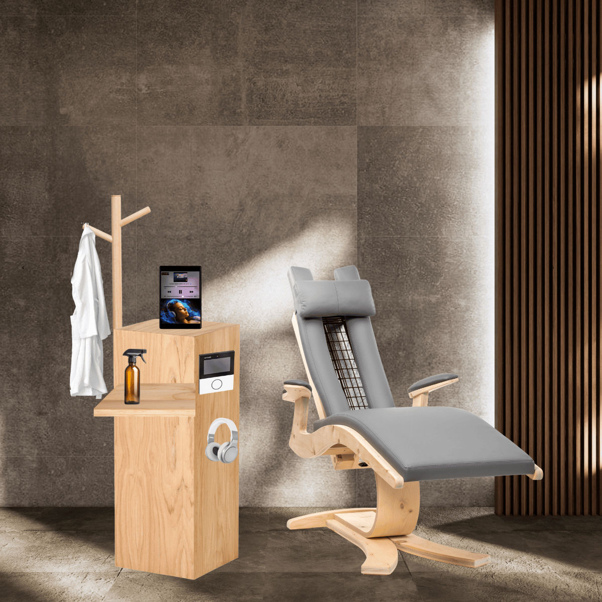 Zenaura 360 Audio Pod is handcrafted from fine wood