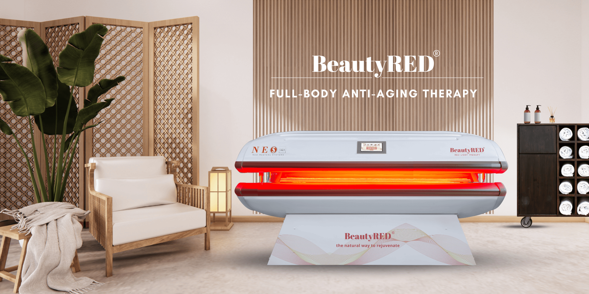 room design 1 for BeautyRED, full body red light therapy bed