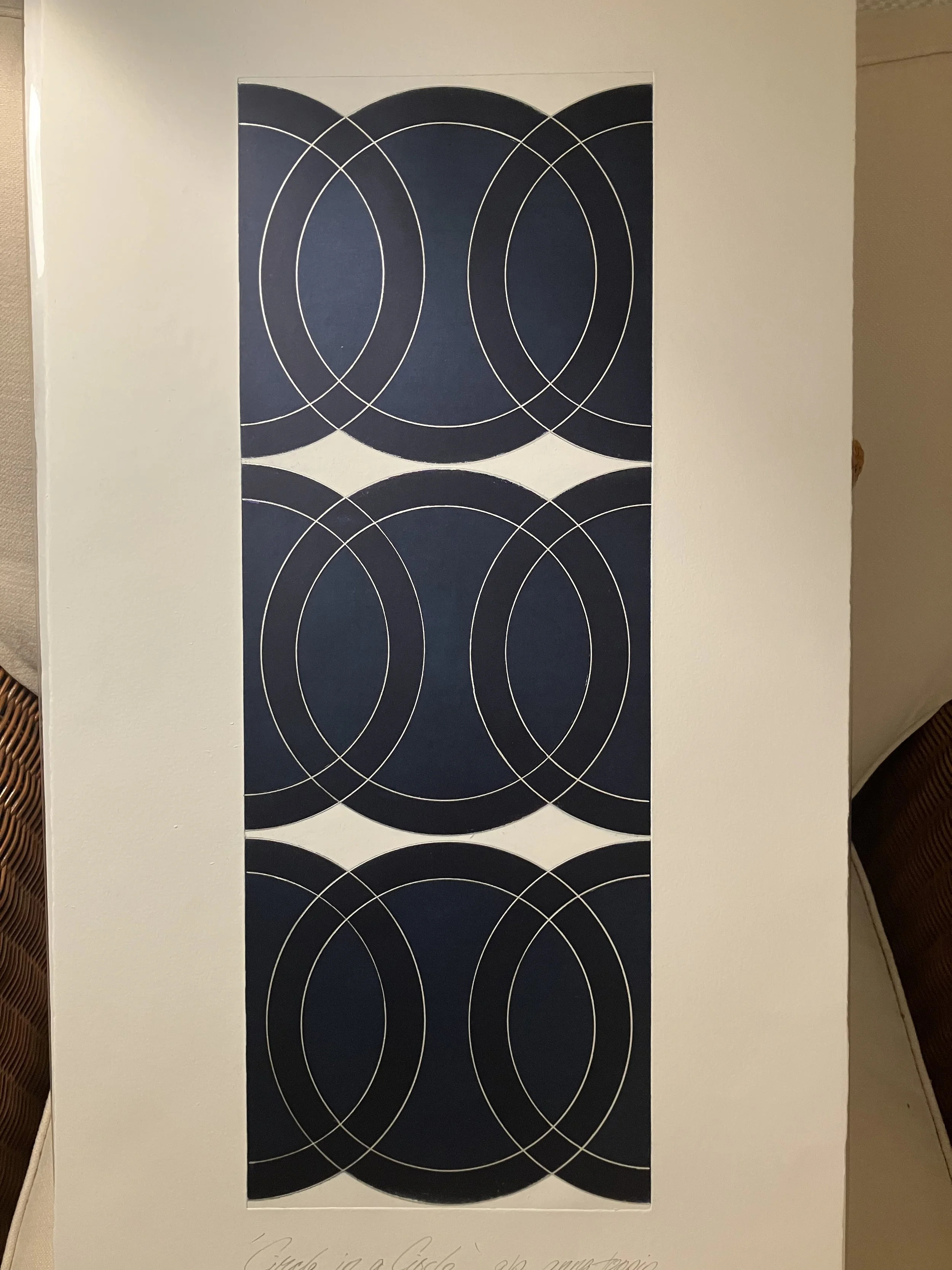 CIRCLE IN A CIRCLE NAVY - £250