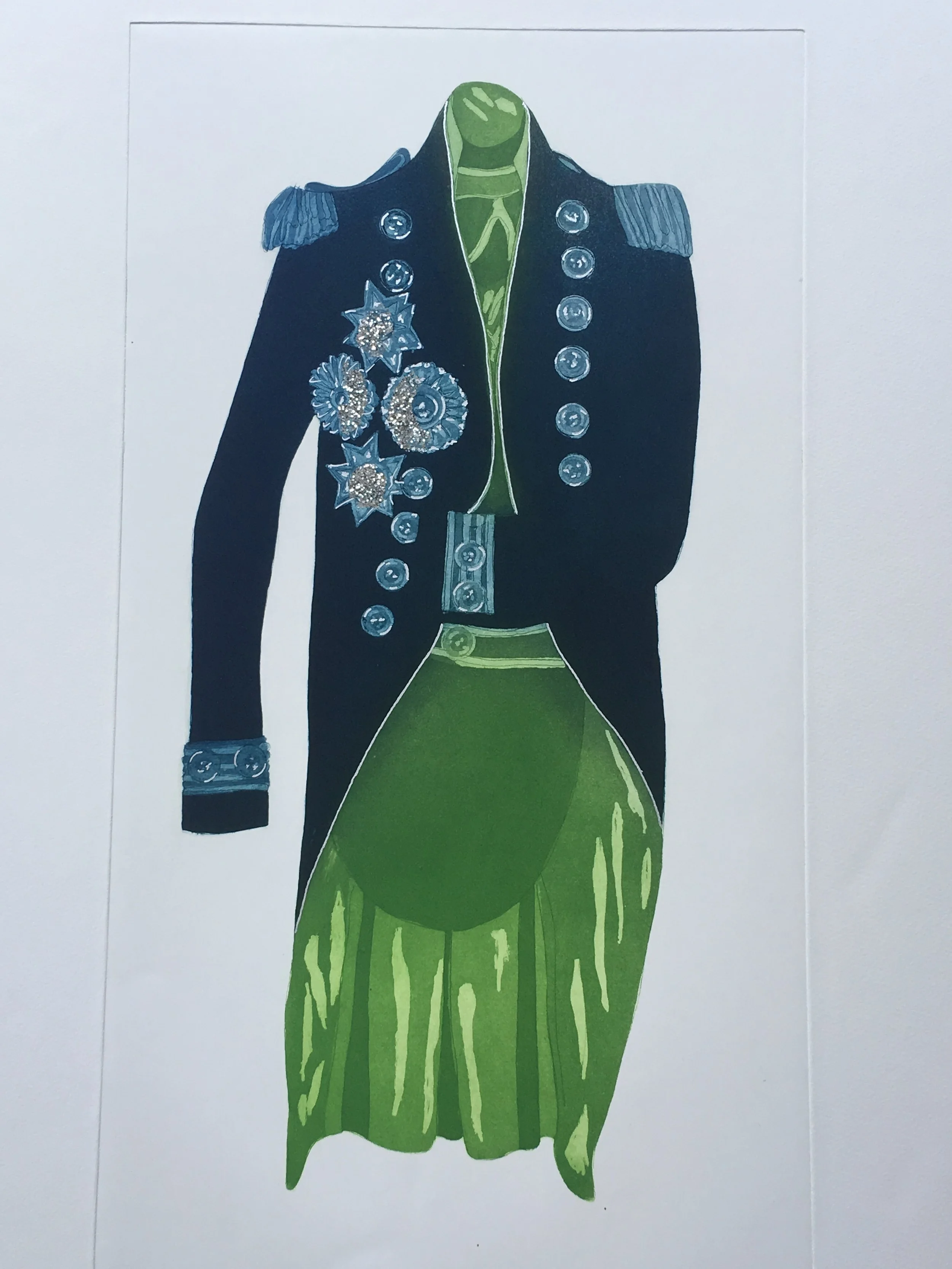 EMMA LOVES ME IN GREEN & NAVY - £250