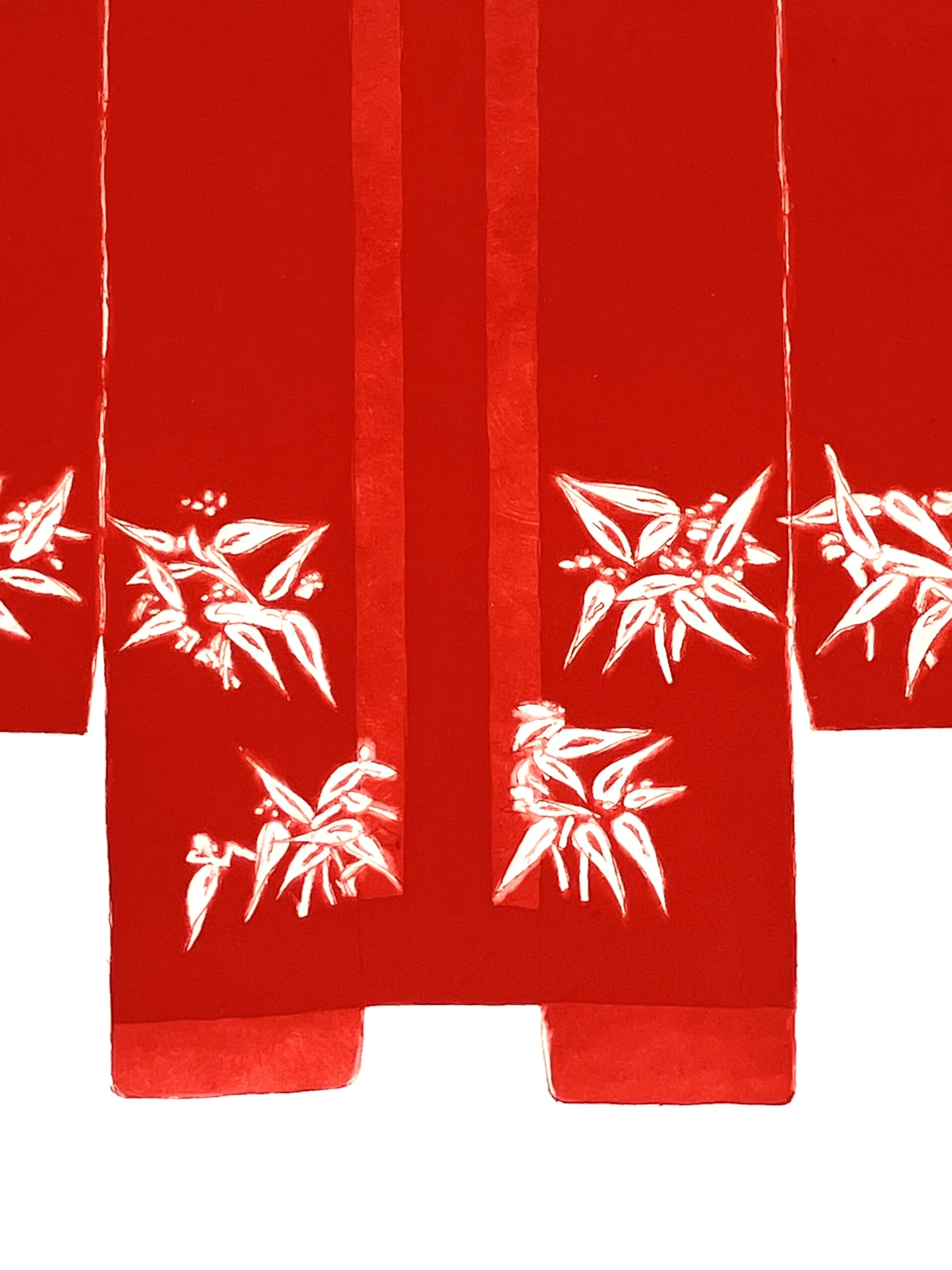 BAMBOO KIMONO RED DETAIL