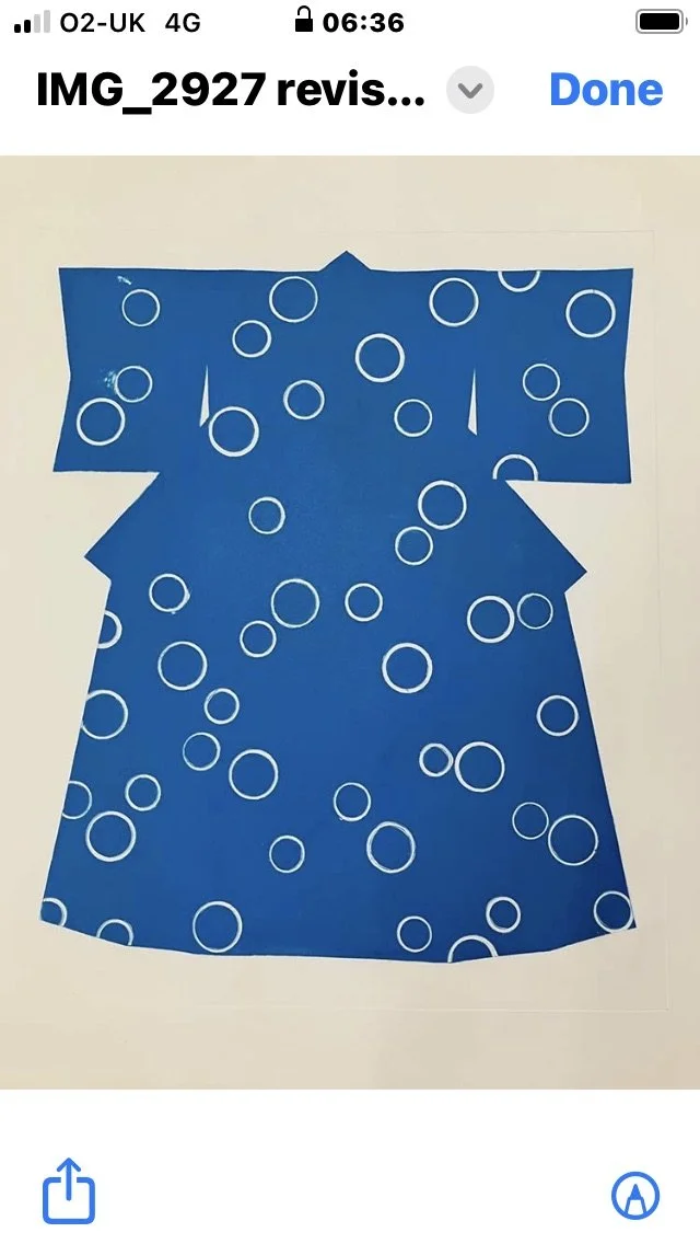 CIRCLE KIMONO BLUE - £250
