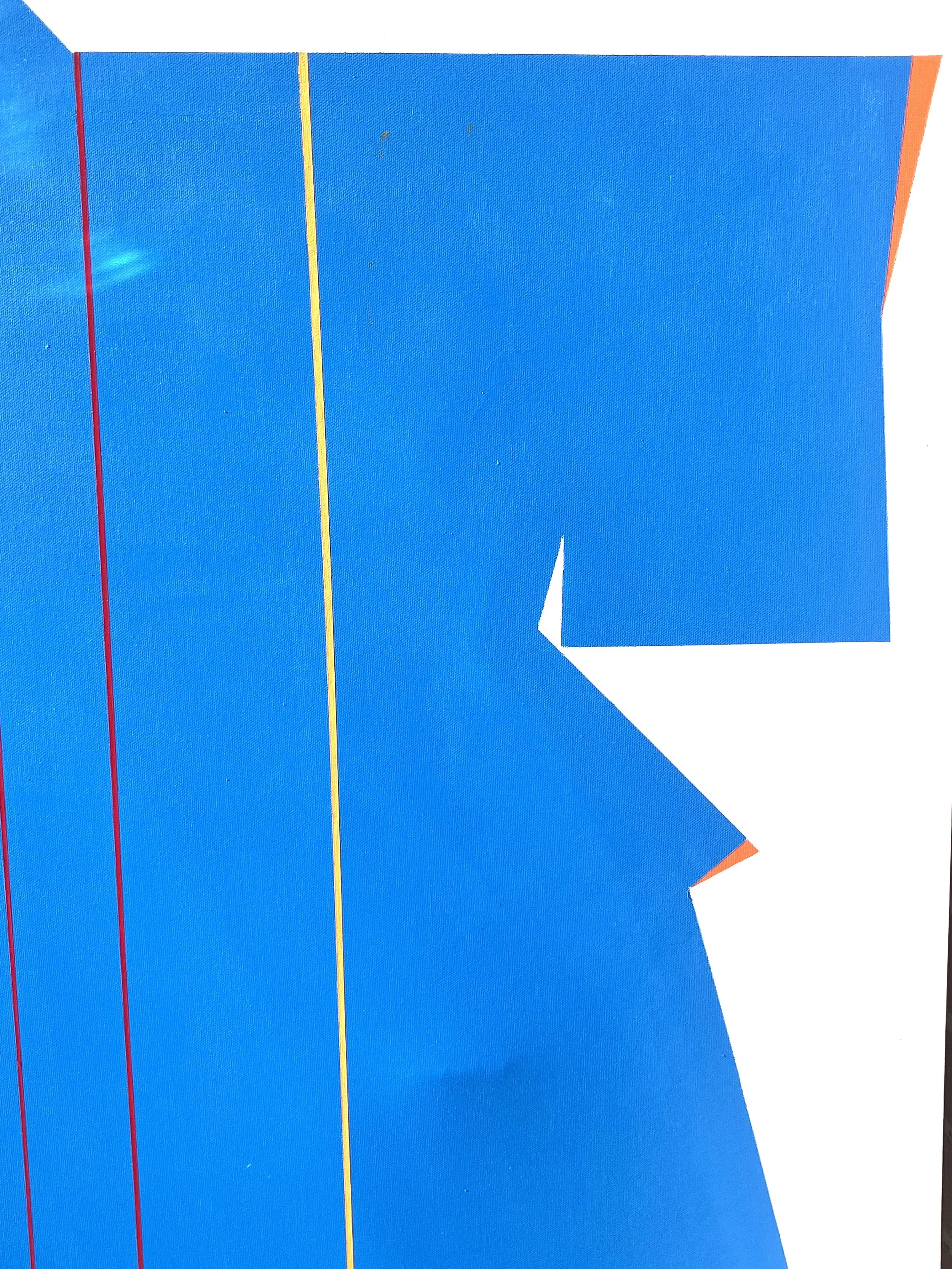 PAINTING OF BLUE KIMONO DETAIL 