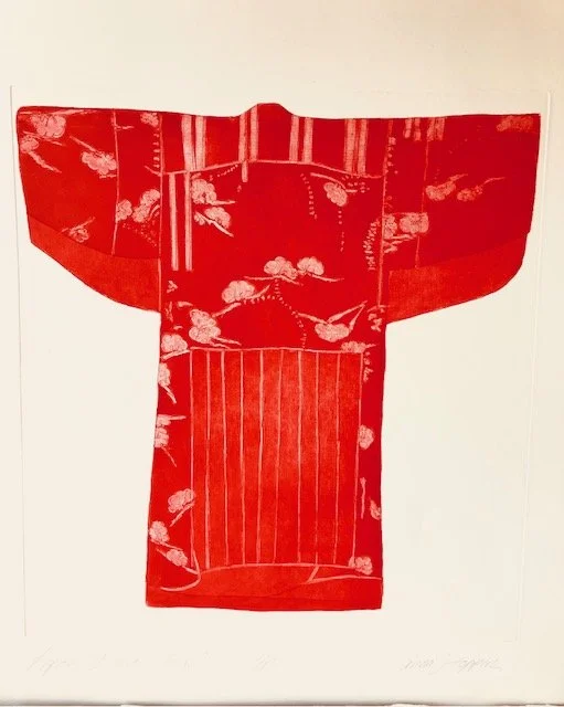 RED FLORAL KIMONO - £250