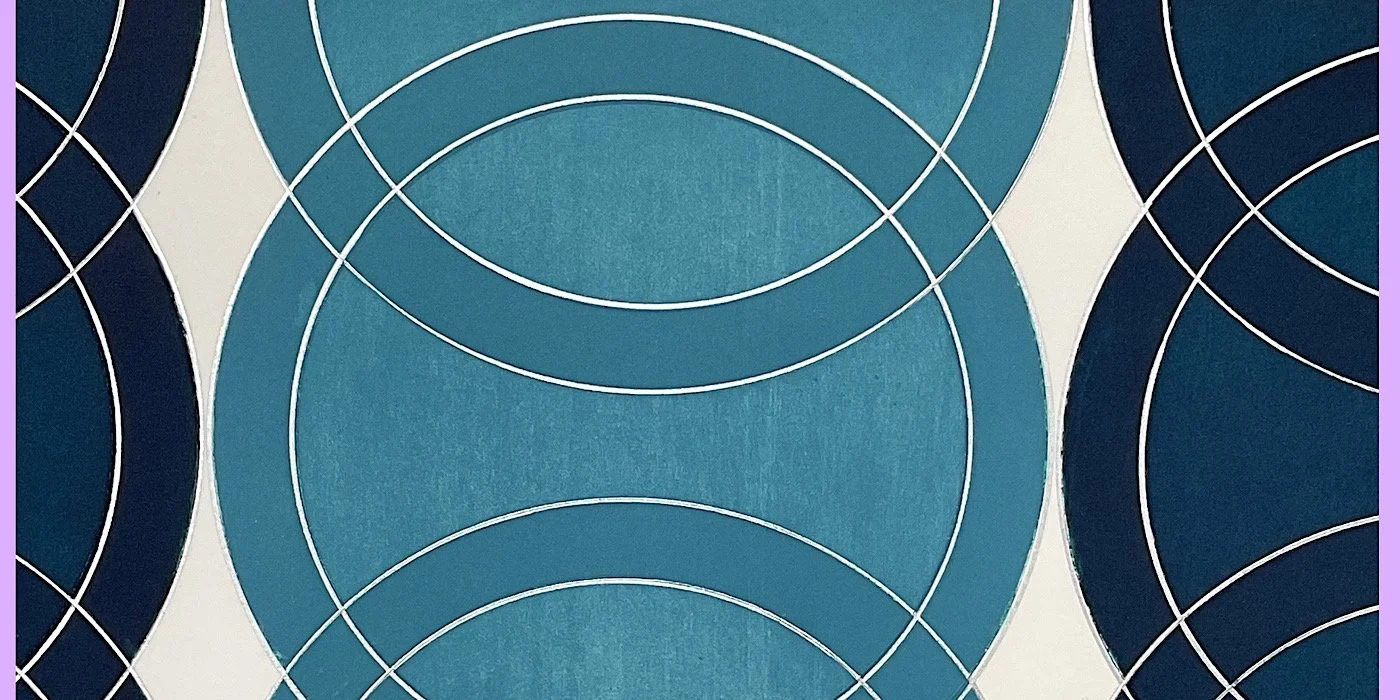 CIRCLE IN A CIRCLE NAVY & BLUE - £250