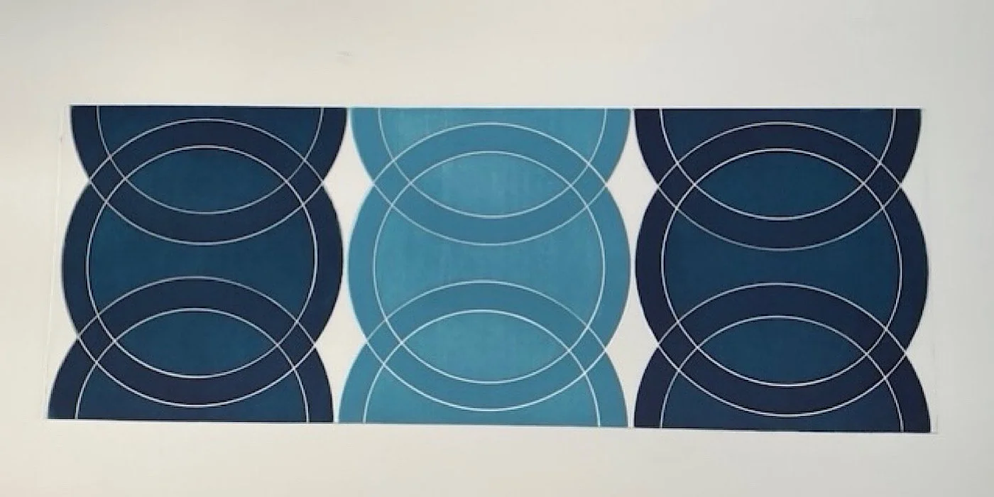 CIRCLE IN A CIRCLE NAVY & BLUE - £250