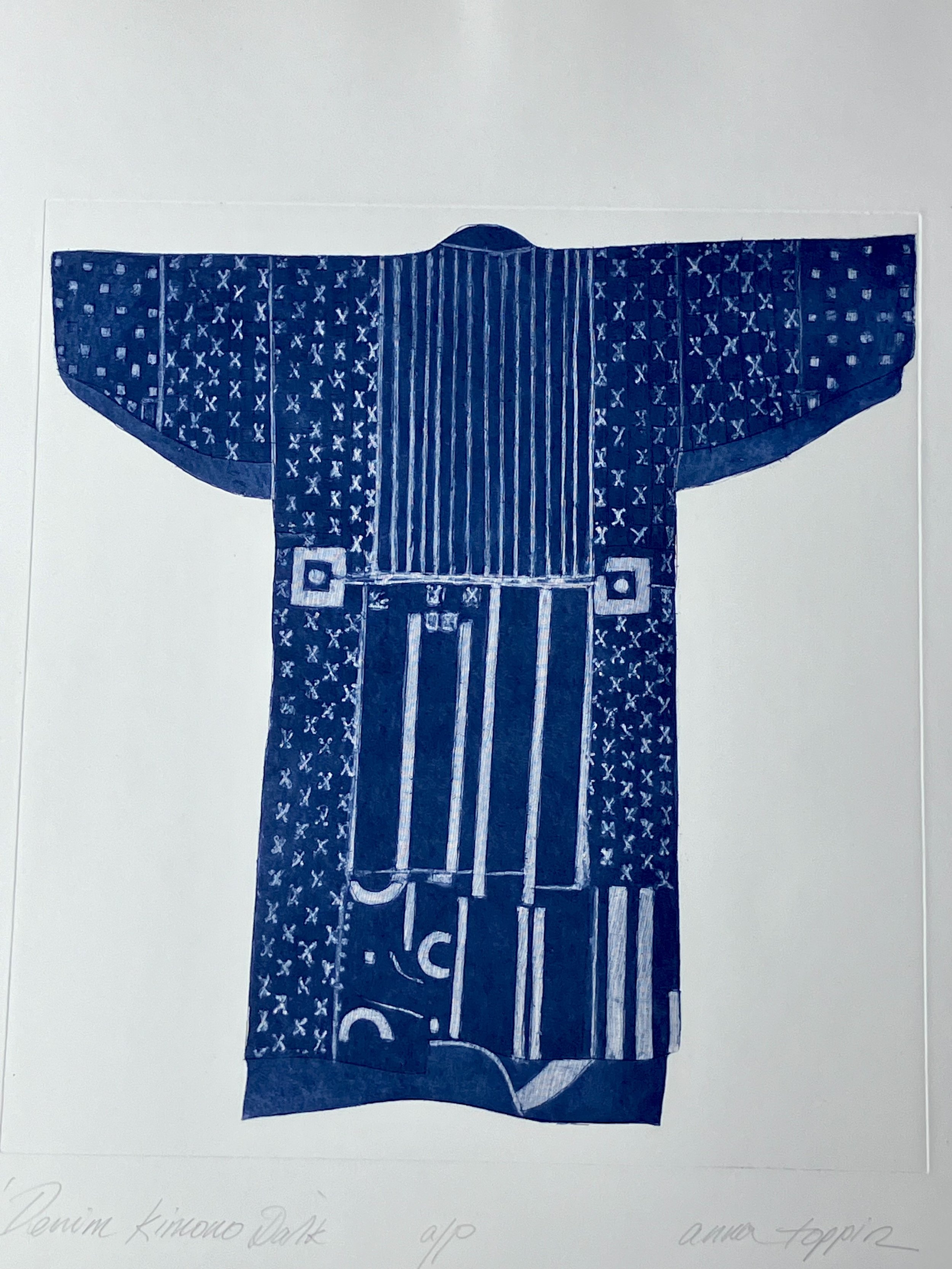 DENIM KIMONO STRIPE - £295