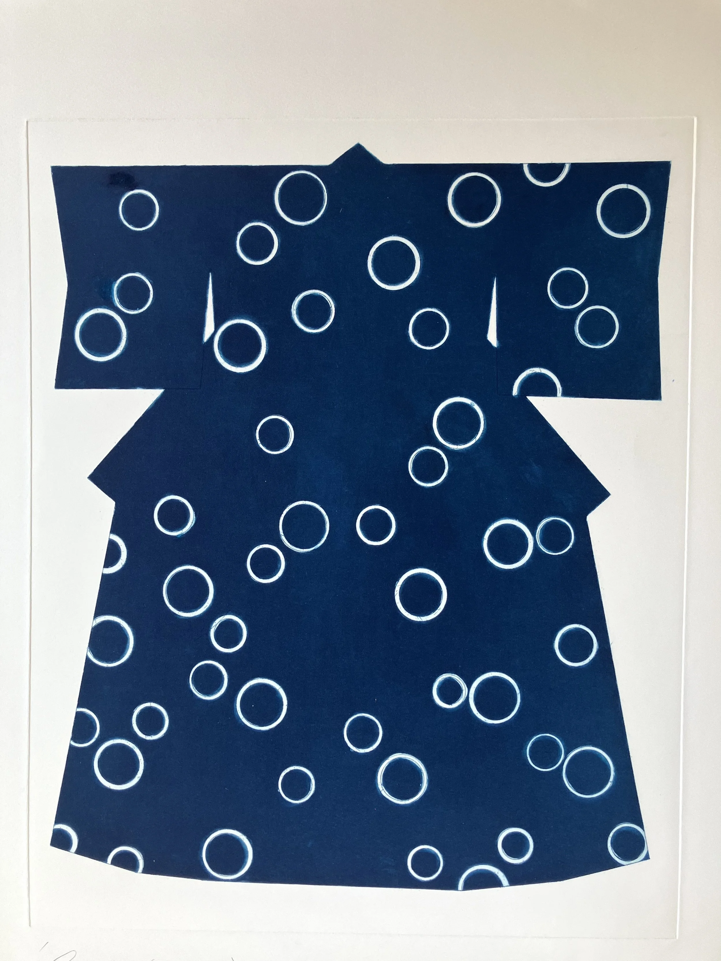 CIRCLE KIMONO NAVY - £250