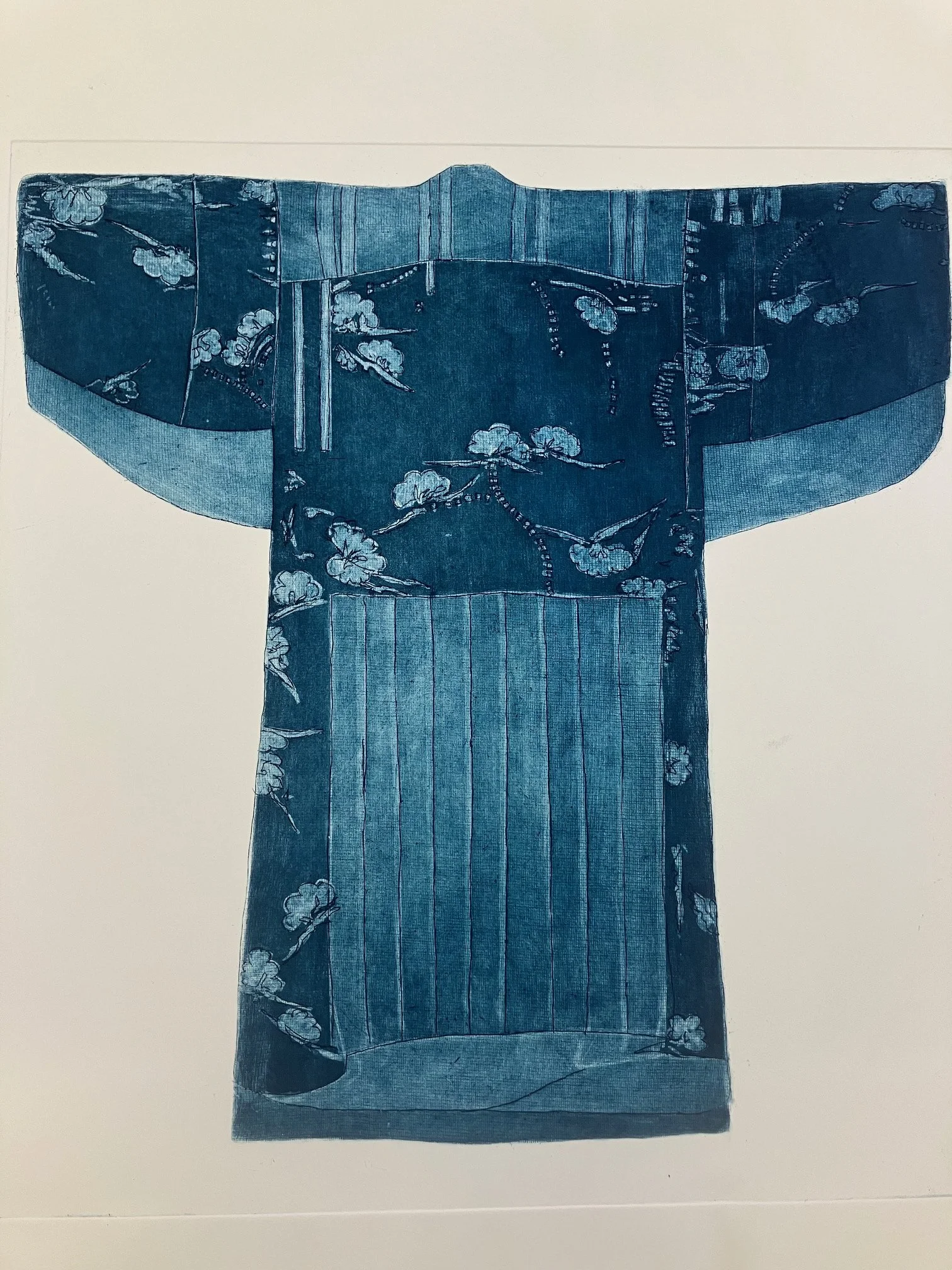 DENIM KIMONO FLORAL BLUE  - £295