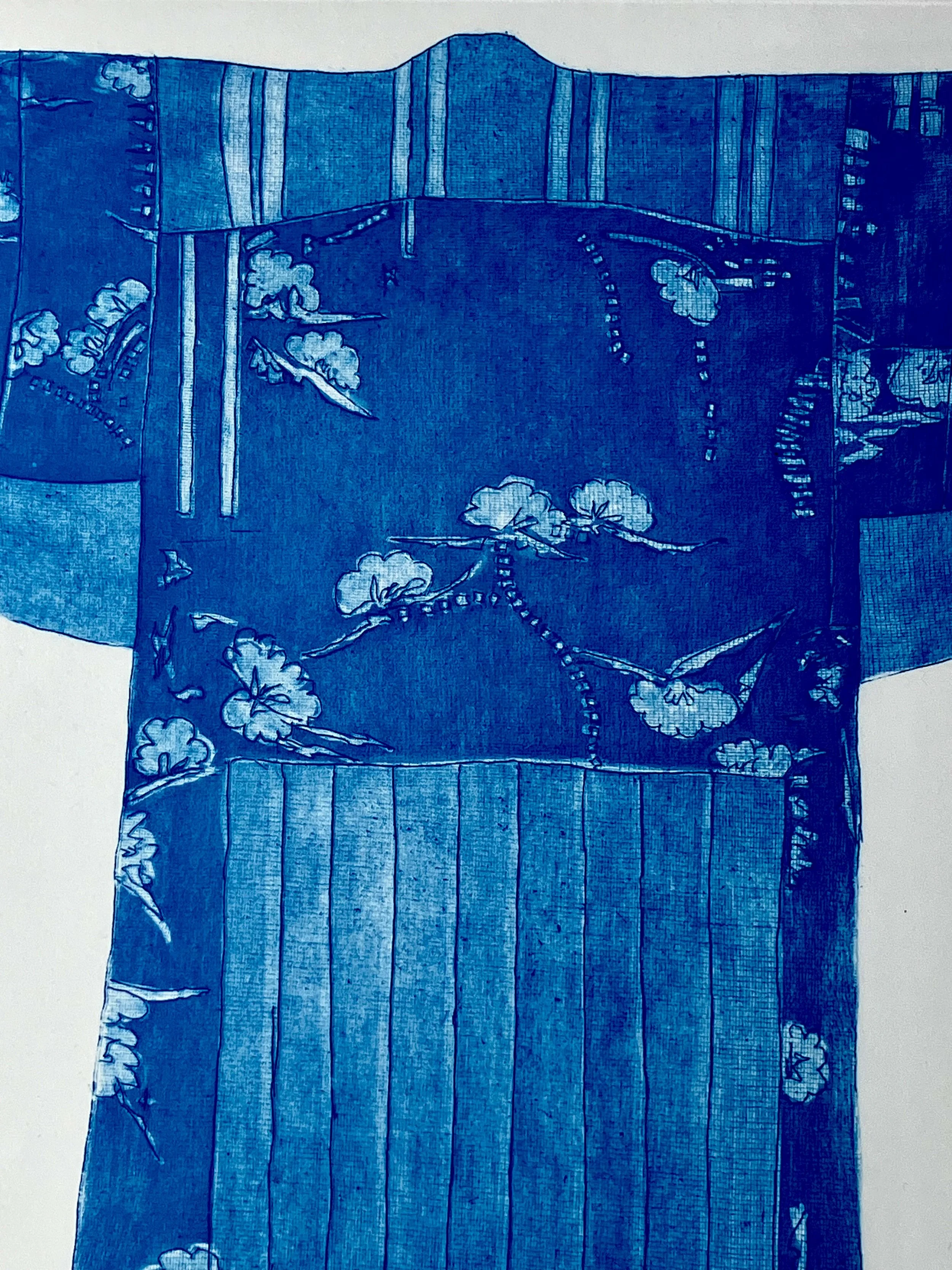 DENIM KIMONO FLORAL DETAIL