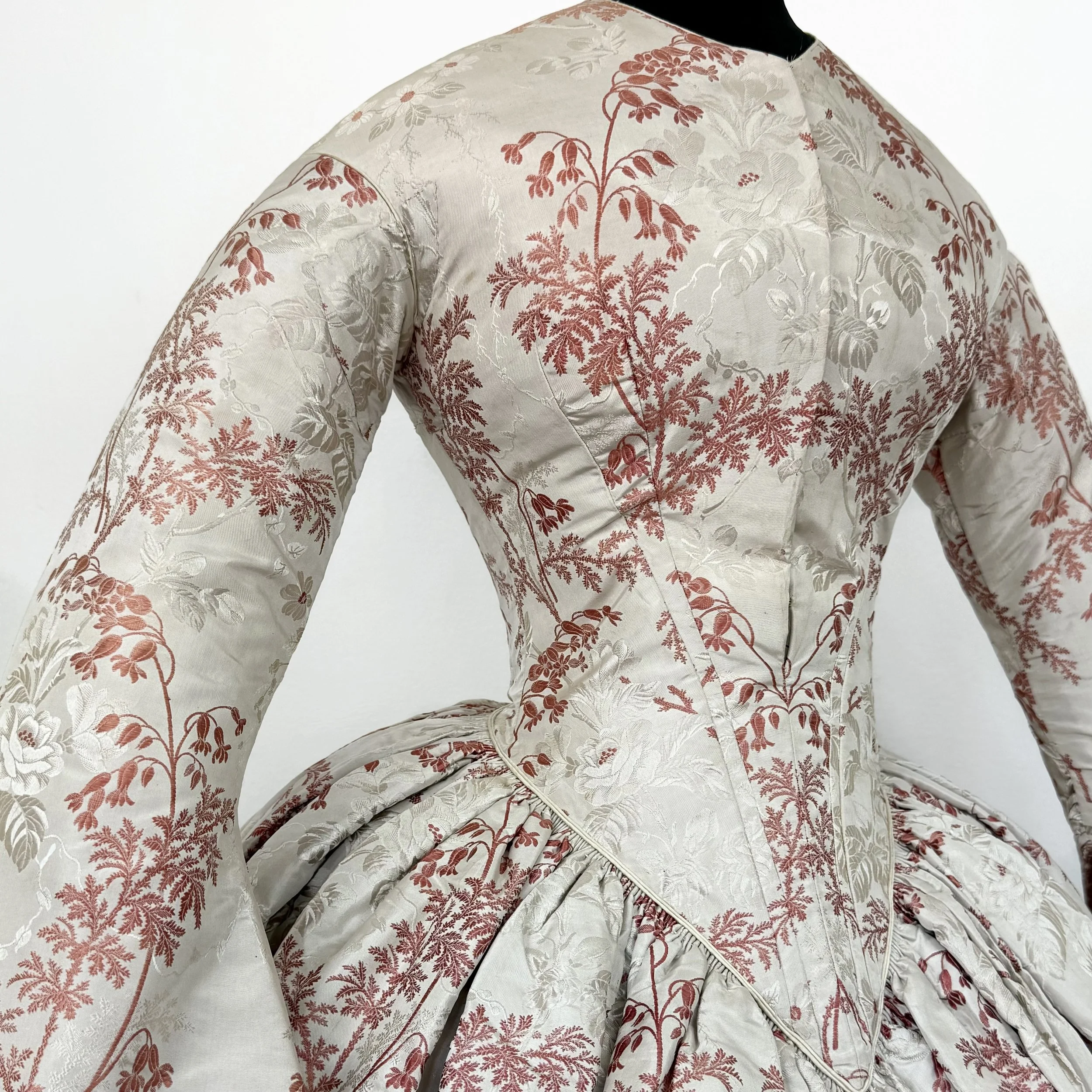 Brocade dress circa 1850 