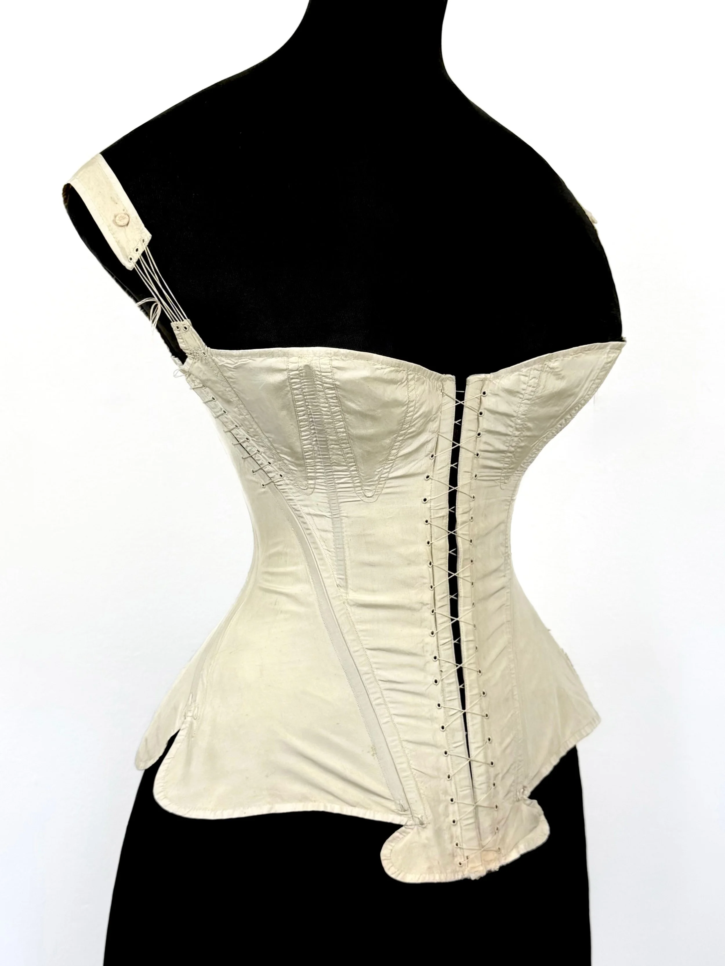 1830s silk corset 