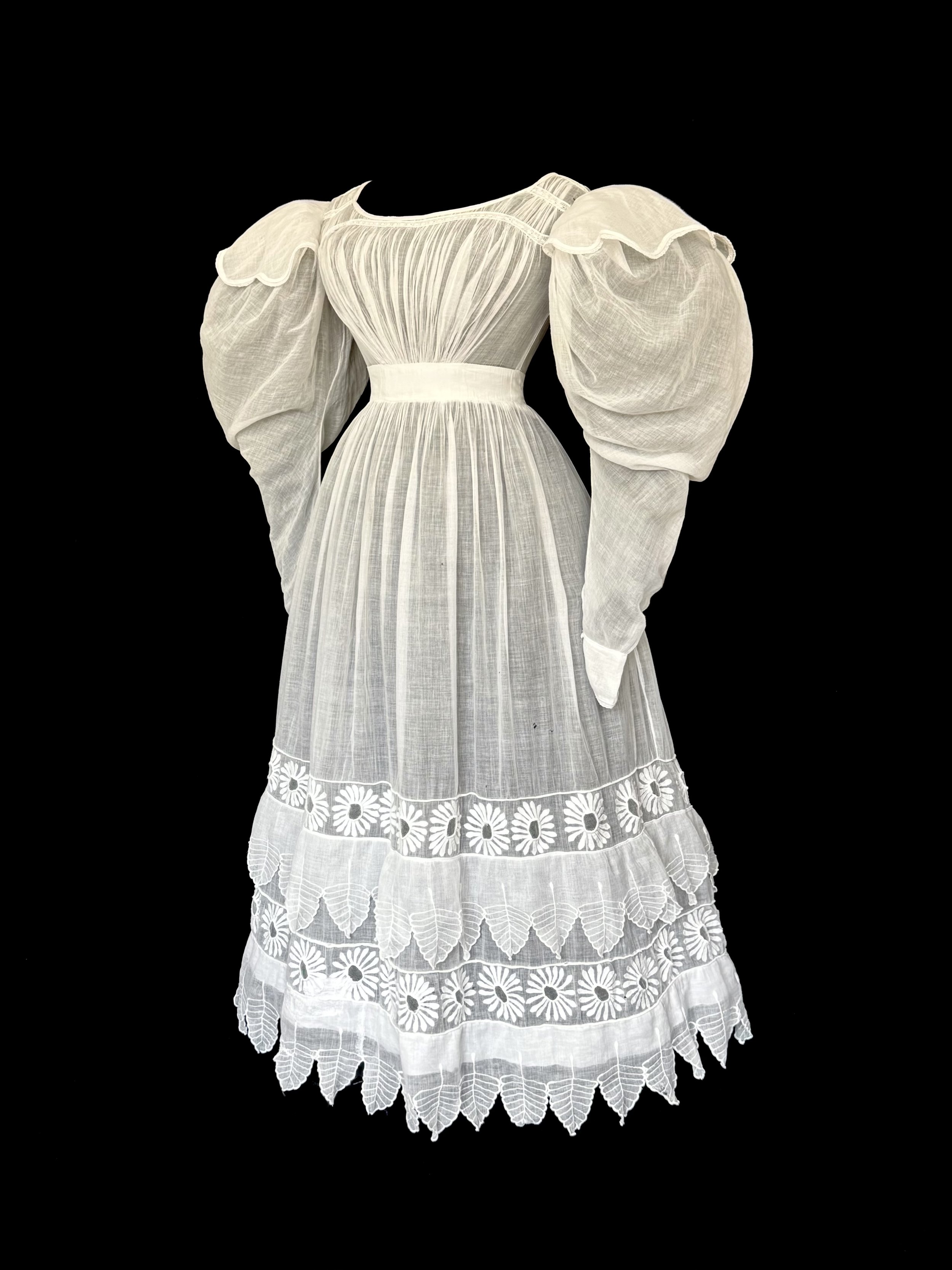 Muslin summer dress circa 1830 