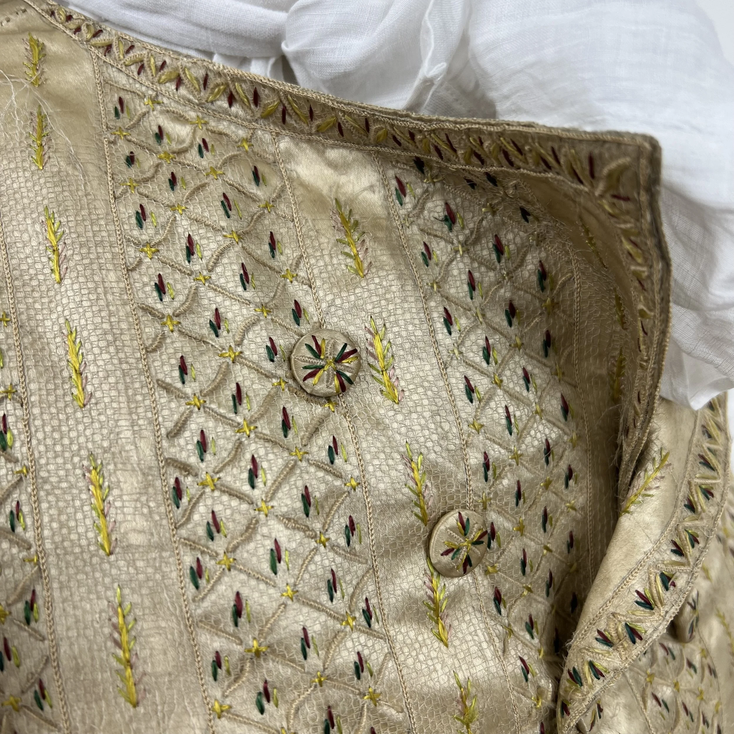 embroidered waistcoat, 1790s 