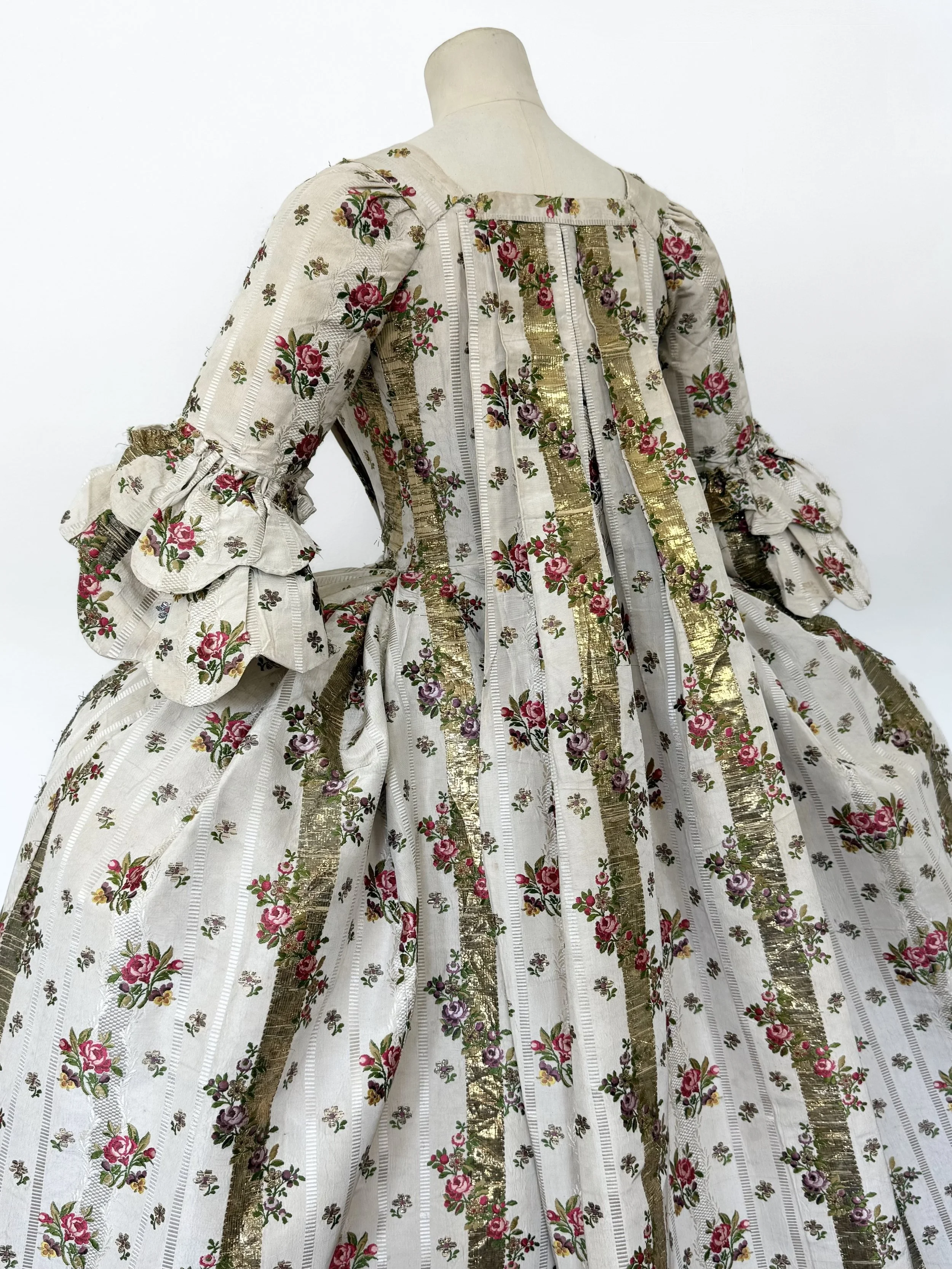 Robe à la française of gilt brocade 1760s 