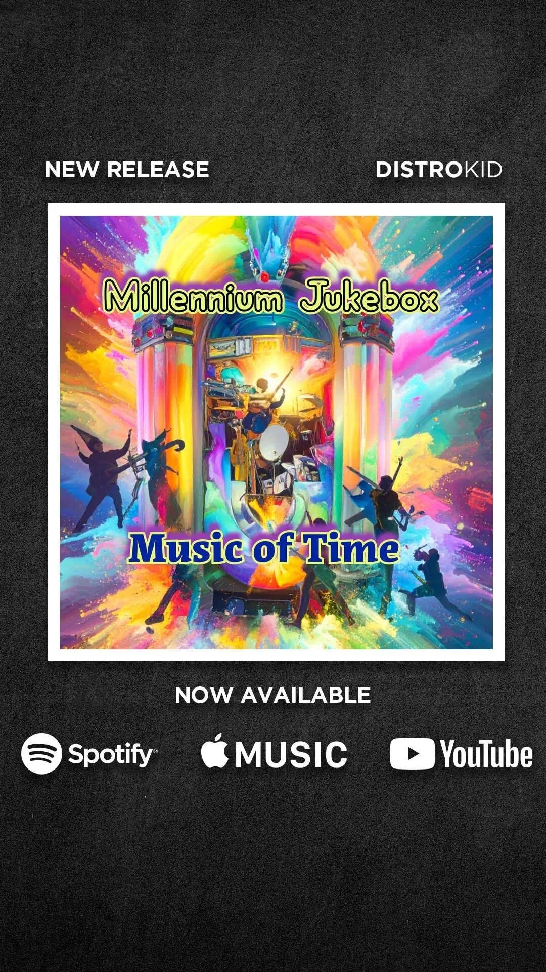 Music of Time
Music of Time
Written by Christina Johnson – AI Performance & Production Assistance by Millennium Jukebox
“Music of Time” is a reflective and philosophical song about how music becomes the soundtrack to our lives. Written by Christina J