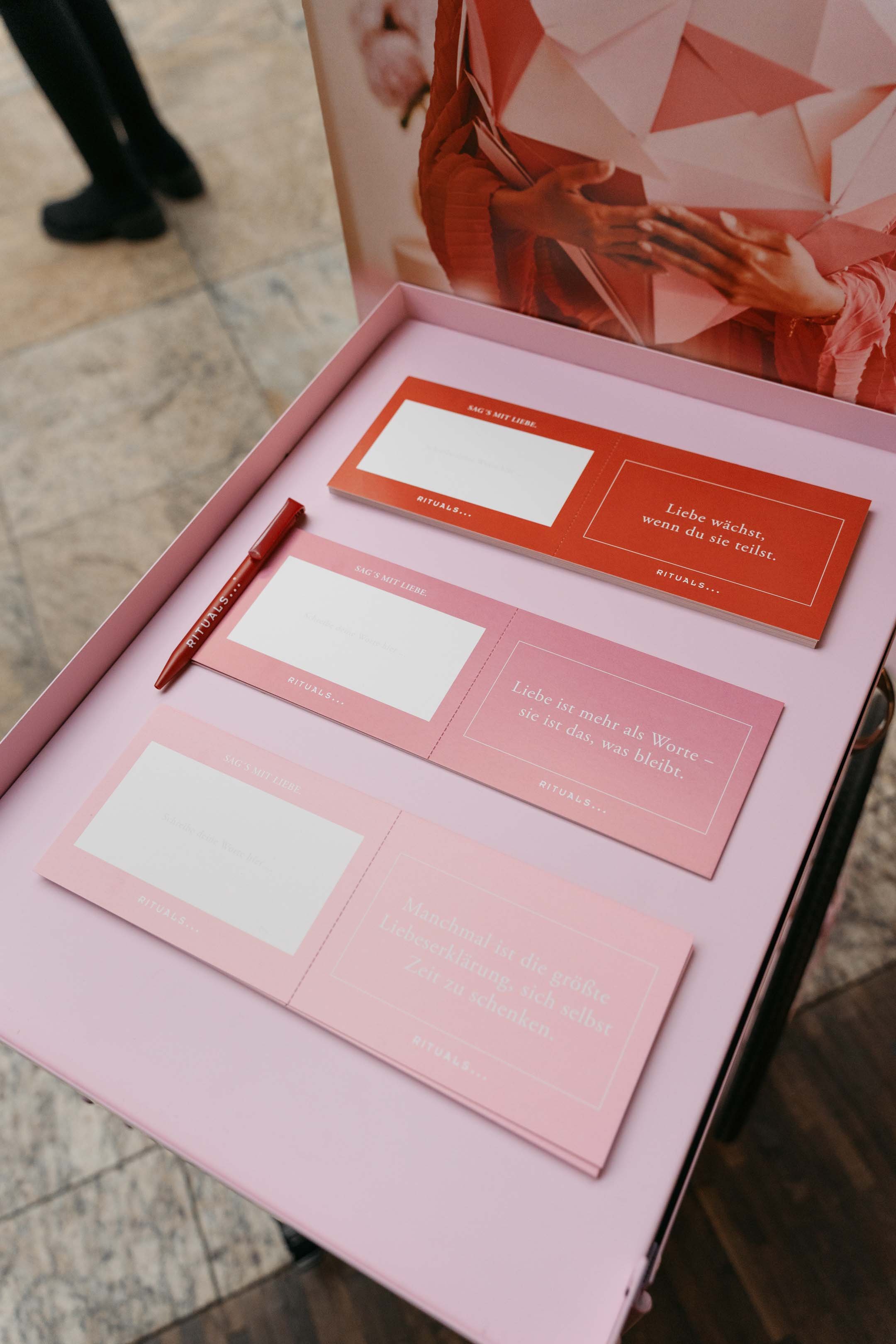 Rituals in-store Valentine's campaign captured through photography and video in Oberhausen