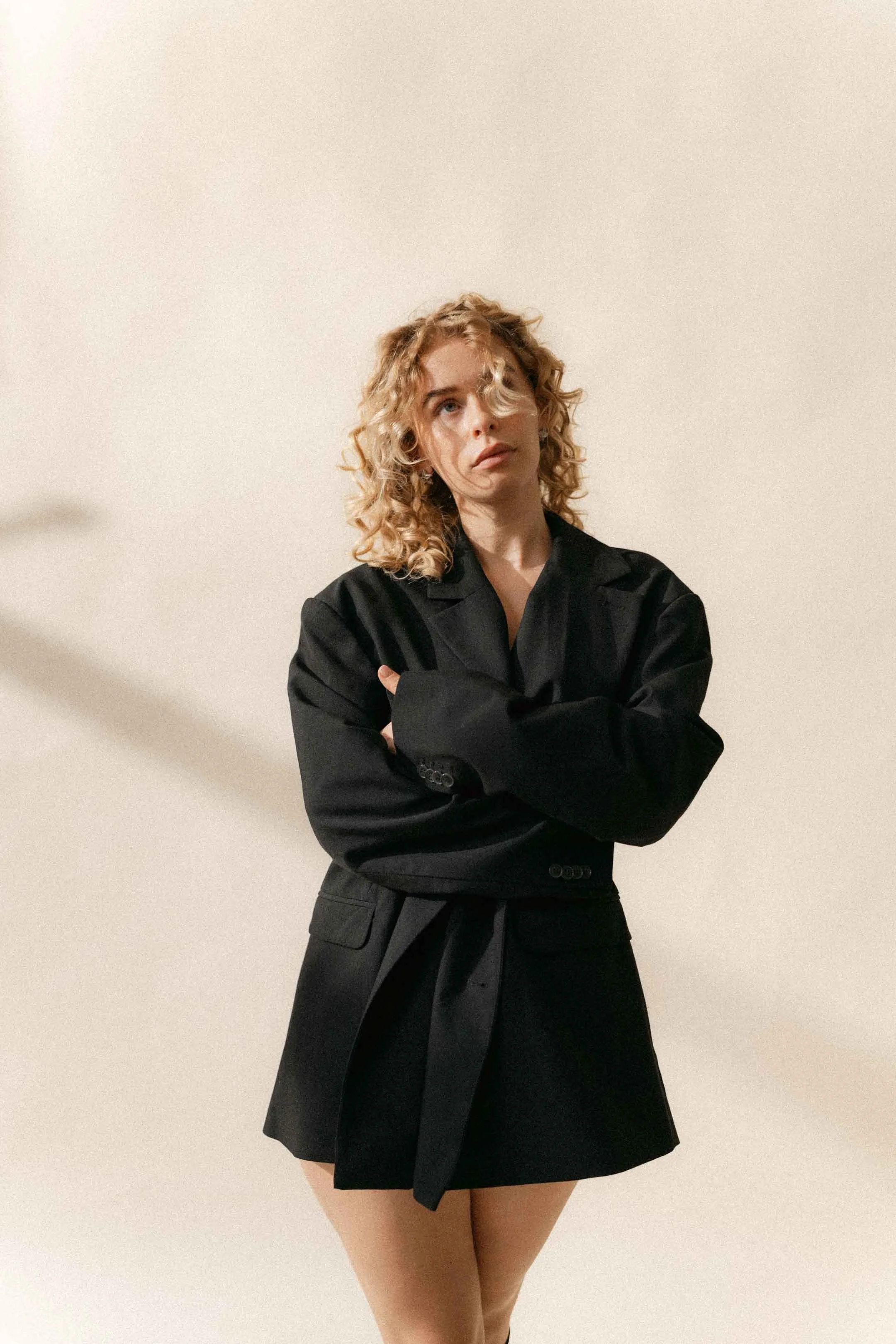 Fashion and jewelry editorial shoot with refined studio lighting