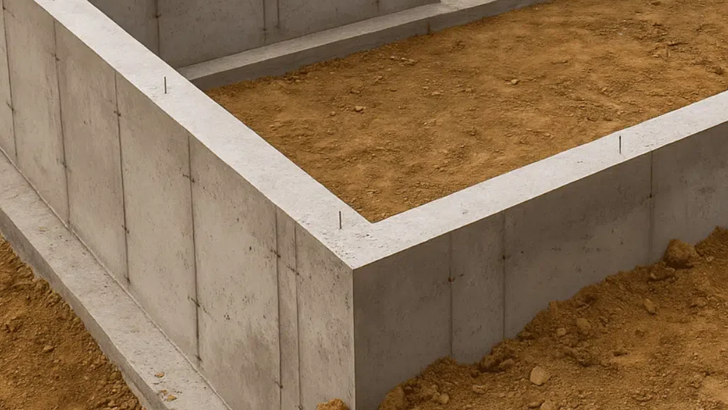 24’x24’ (8’ HIGH) POURED CONCRETE FOUNDATION