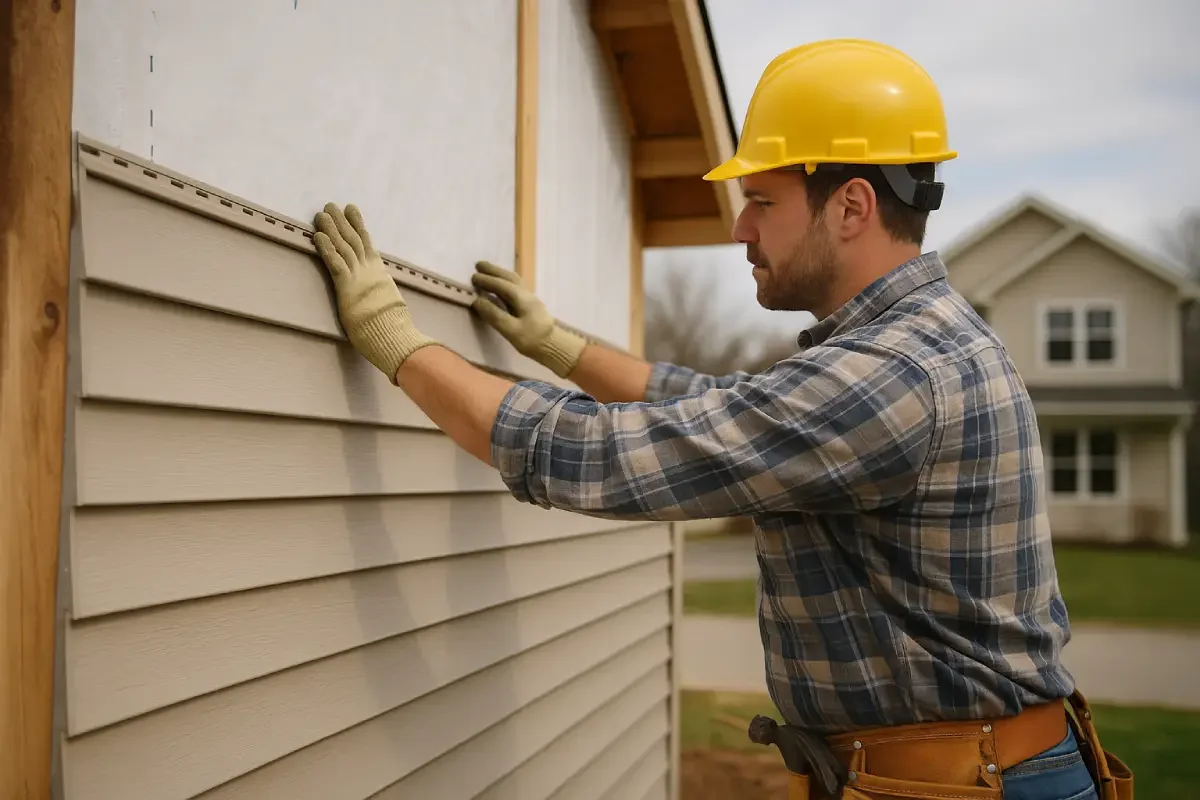 2x6 WOOD FRAMED EXTERIOR WALLS WITH VINYL SIDING