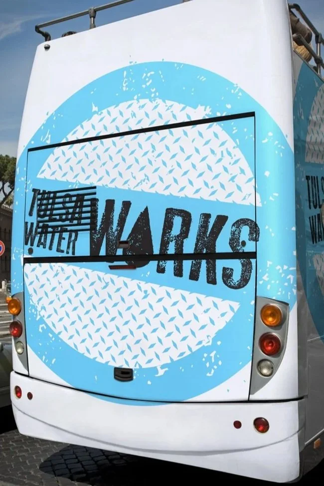 Tulsa Water Works campaign city bus wrap.