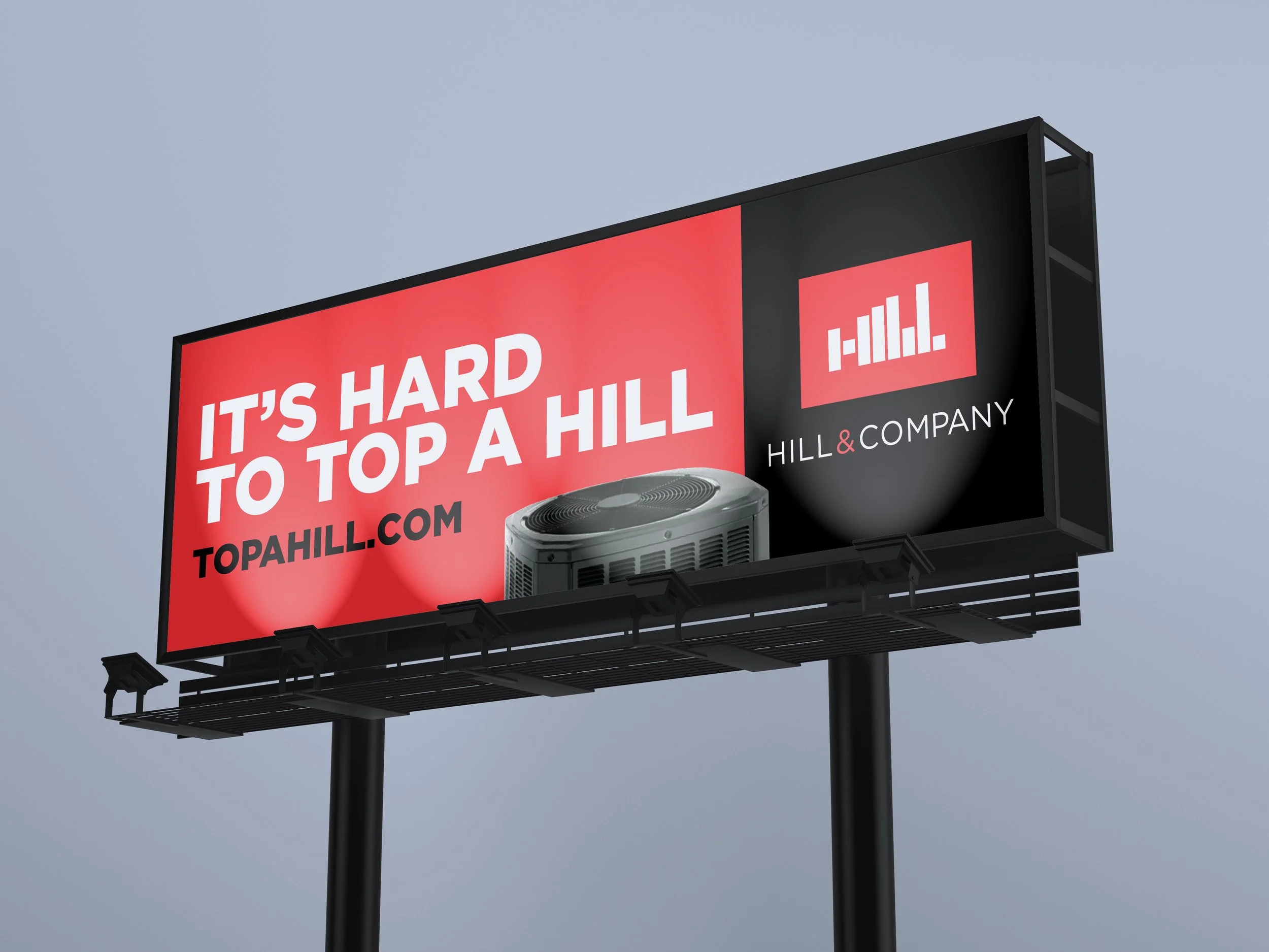 An image of Hill & Company billboard.
