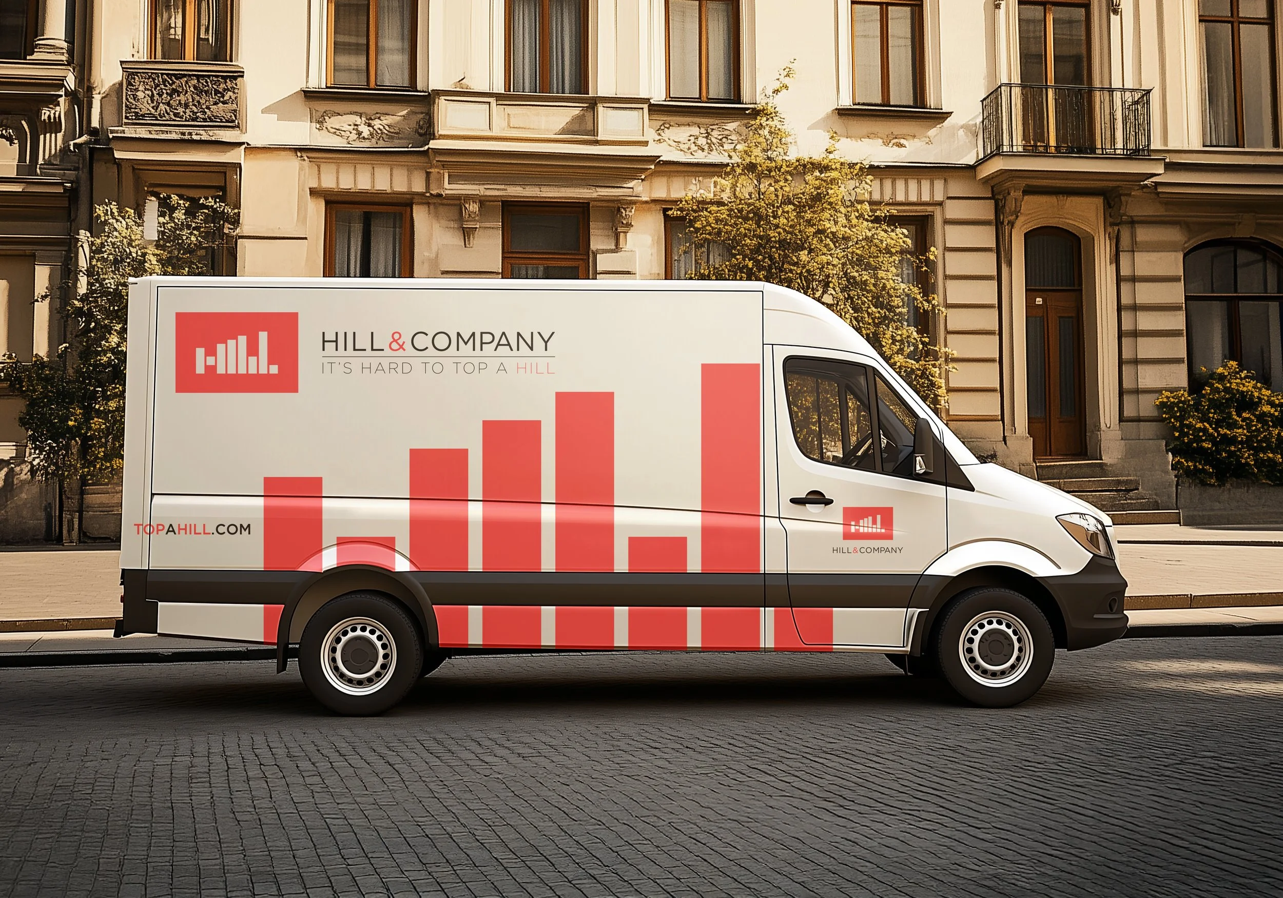 An image of Hill & Company service van wrap.