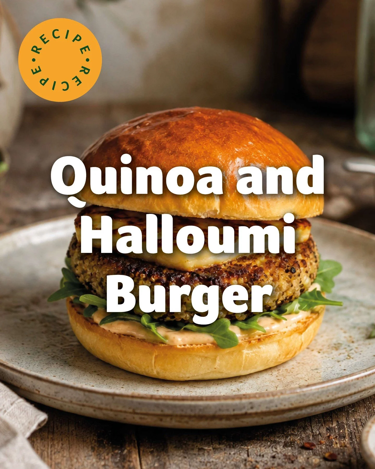 For National Burger Day, why not try something a little different? 🍔 Our Quinoa &amp; Halloumi Burger is packed with flavour, wholesome ingredients and a creative twist that proves burgers can be delicious in every way.
#NationalBurgerDay #Flavourfu