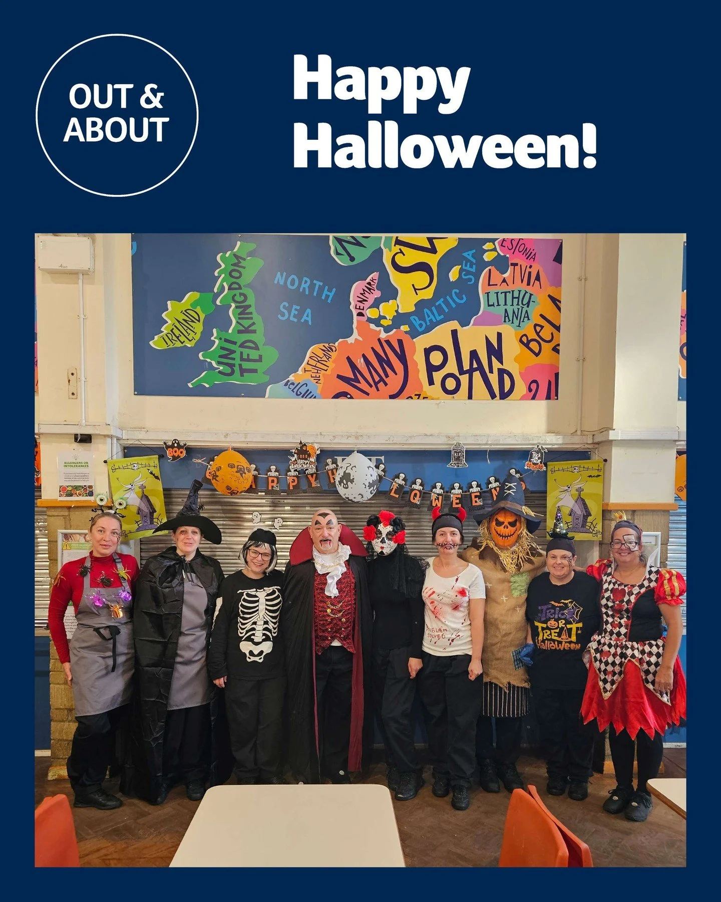 From cobweb-covered kitchens to some seriously spooky dishes, our teams went all out for Halloween! 🎃 We saw life-sized cheese straws skeletons, jack-o&rsquo;-lantern-inspired stuffed peppers, scarily good face paint and much more! A fun and frightf