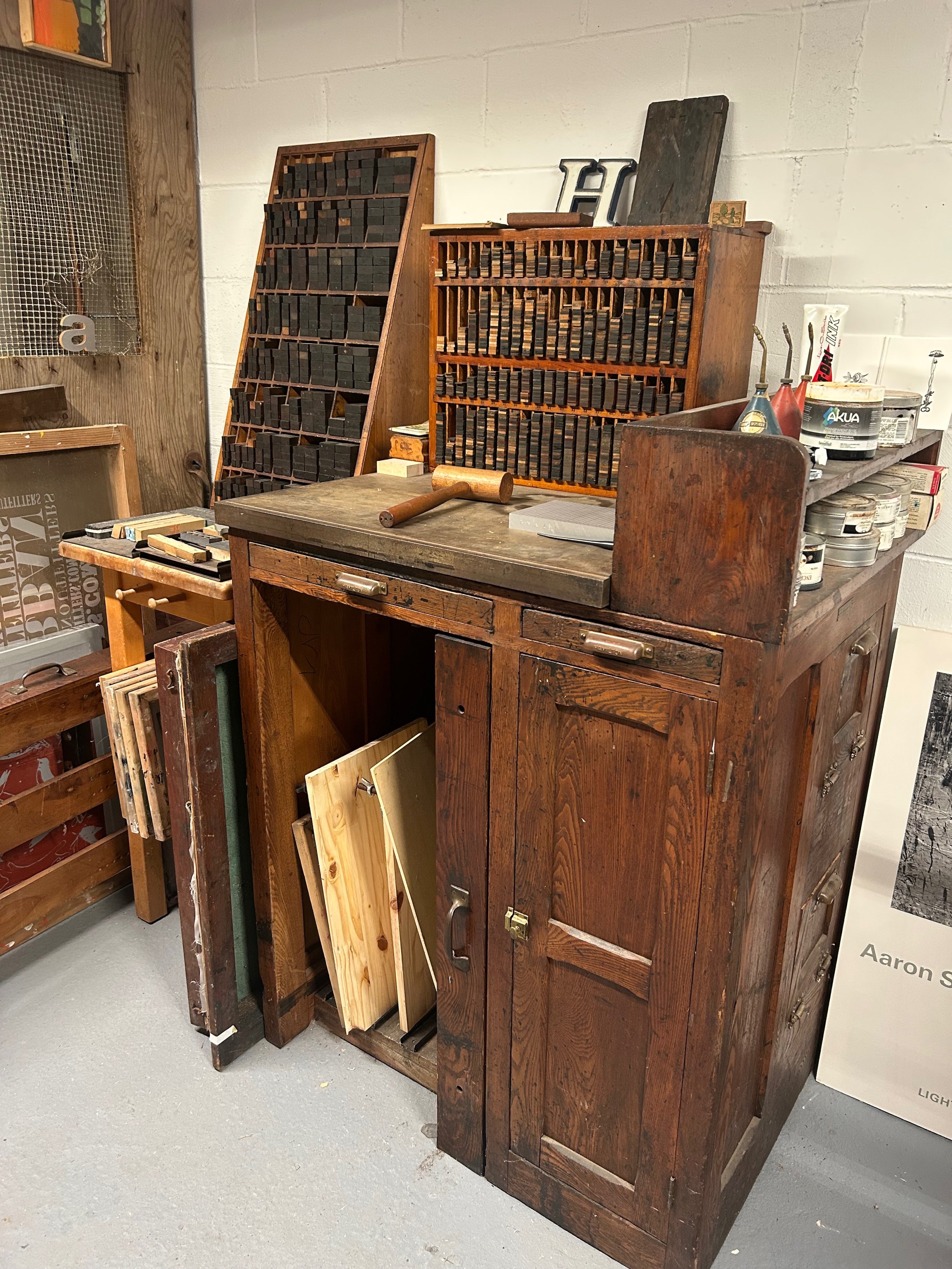 Sterling City Studio Letterpress Furniture, printmaking workshop and artist residency programs