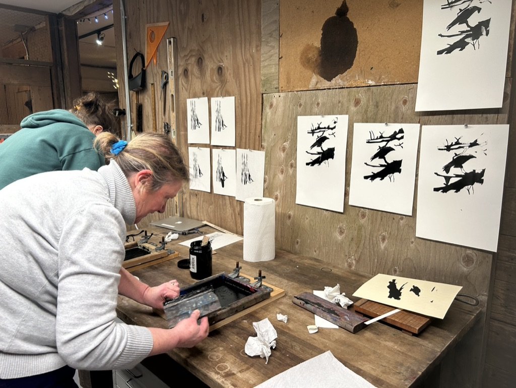 Silk Screening at Sterling City Studio