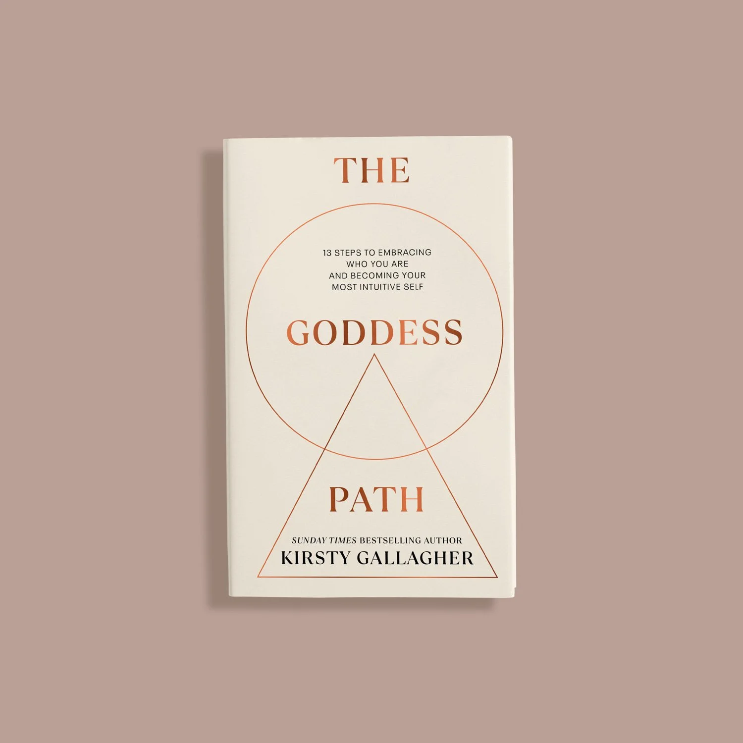 Book titled 'The Goddess Path' by Kirsty Gallagher on a pink background.