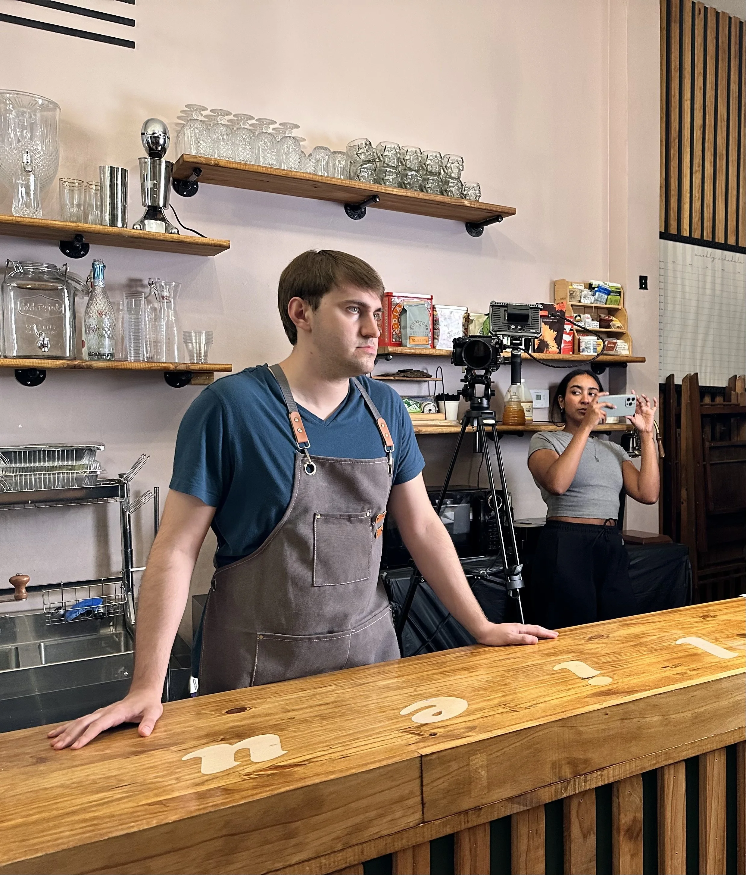 Behind the scenes as Mattia in Still Foreign, written and directed by Michael Yawanis 