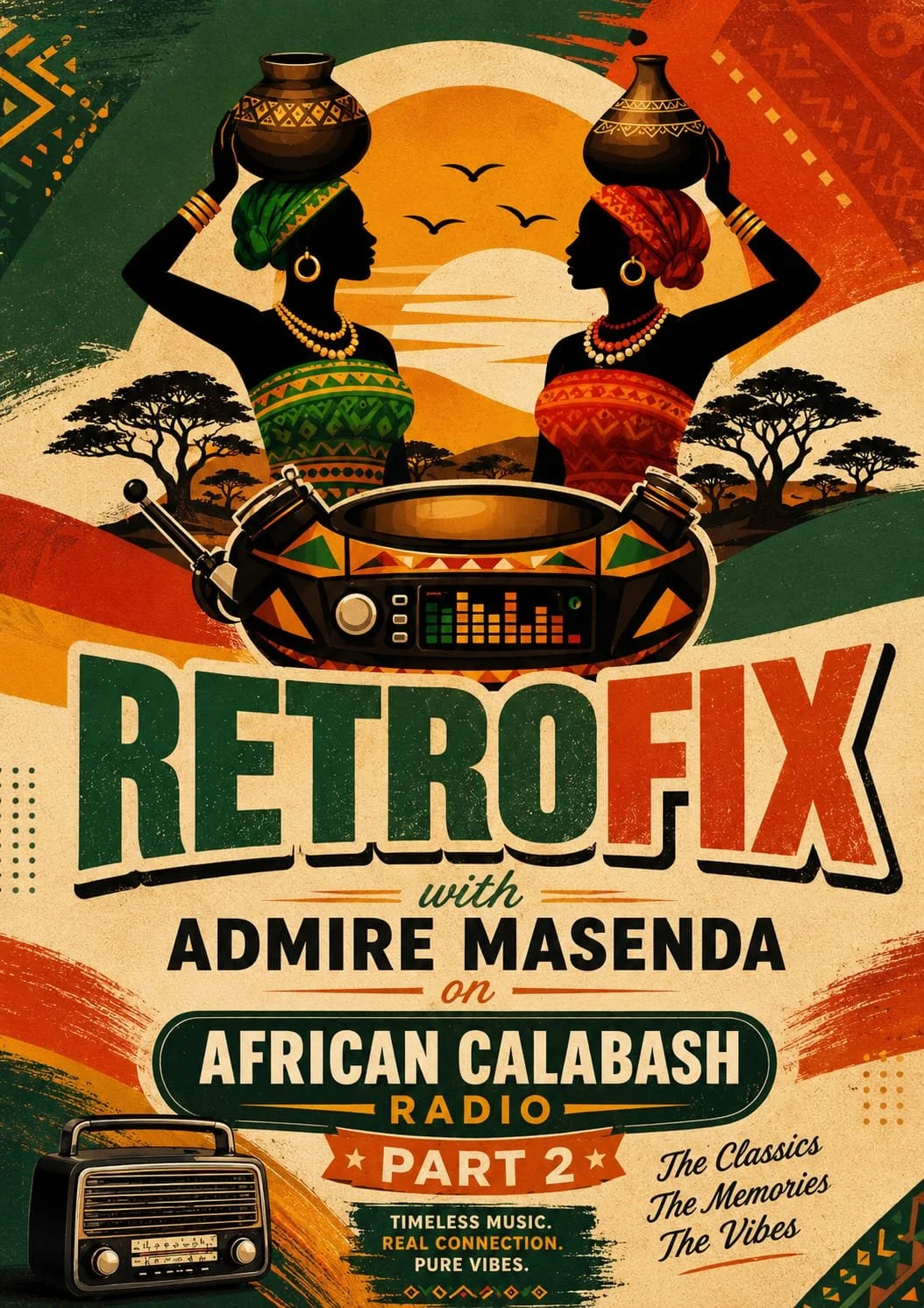 Retrofix with Admire Masenda brings back the golden sound of timeless music, blending classic hits with rich African rhythms. Tune in to African Calabash Radio for a soulful journey through memories, culture, and pure vibes.