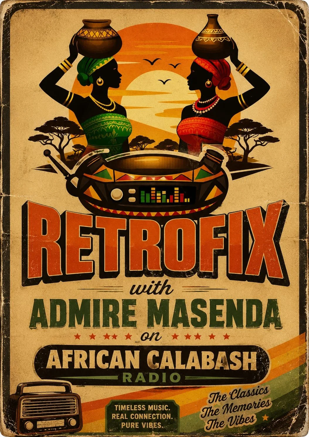 Step back in time and let the music take you where the memories live. RETROFIX with Admire Masenda brings you timeless classics, unforgettable melodies and the sounds that shaped generations.
From old-school favourites to songs that still hit the sou