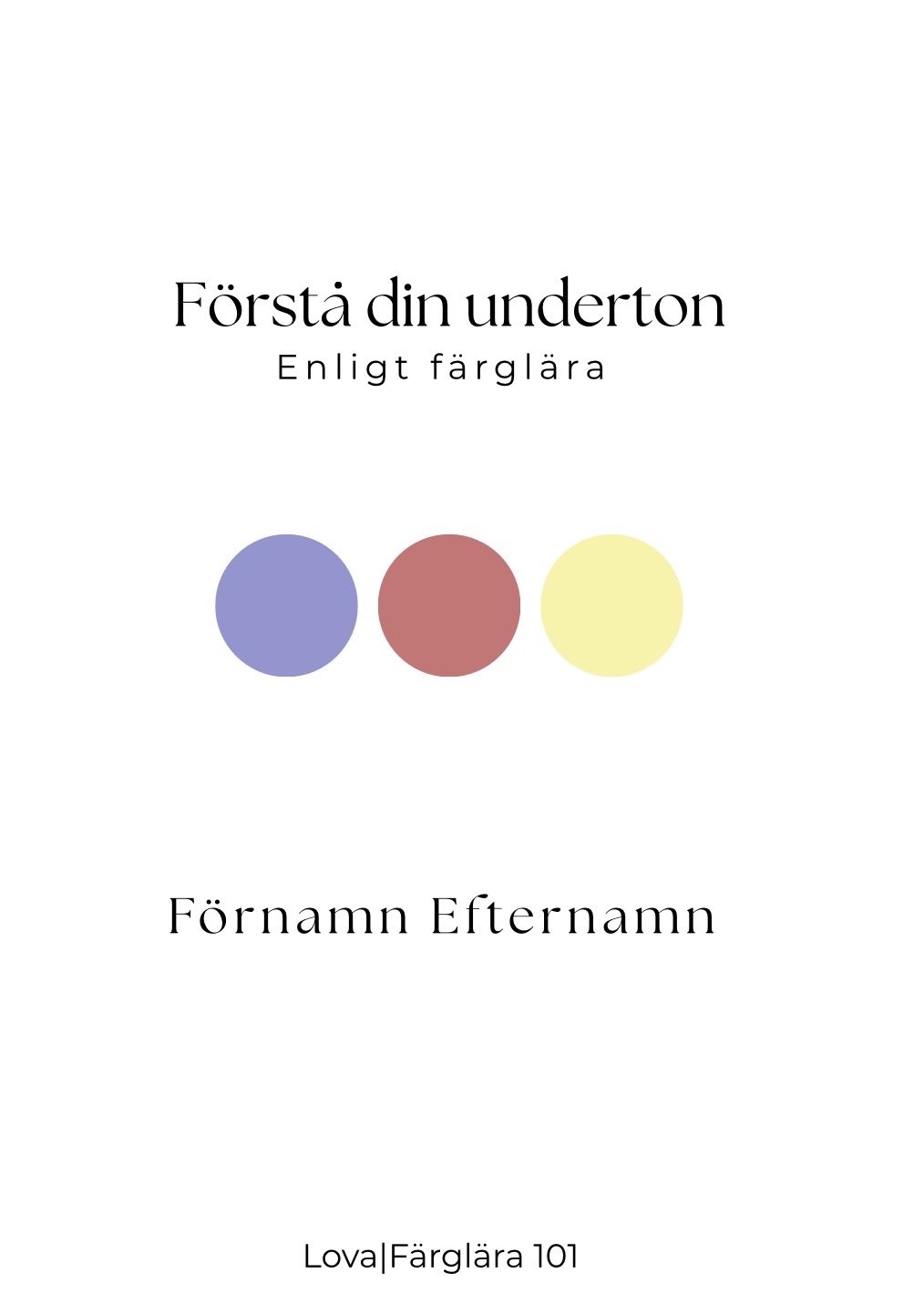 Förstå din underton