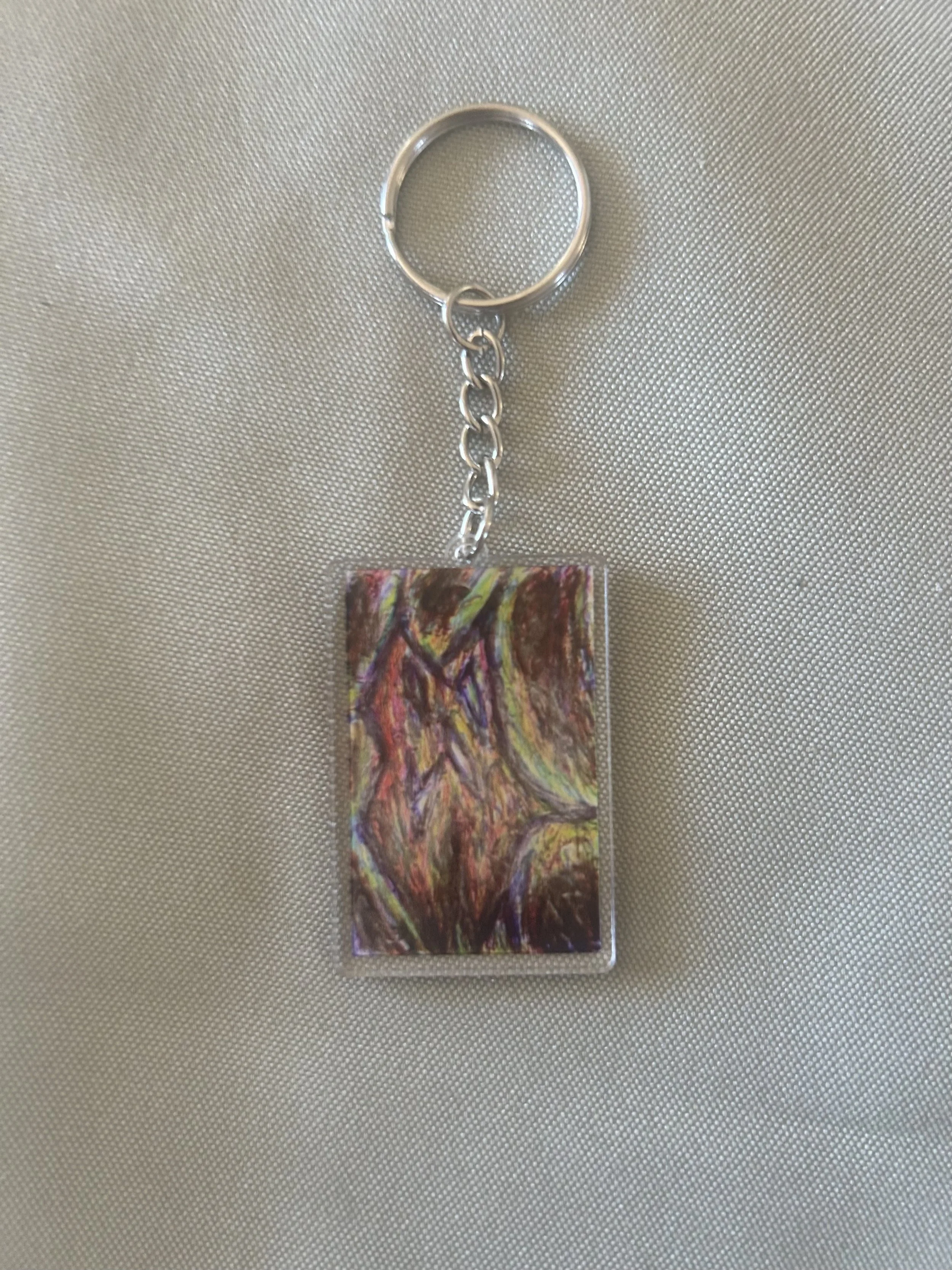 CULT ABSTRACT ART KEYCHAIN