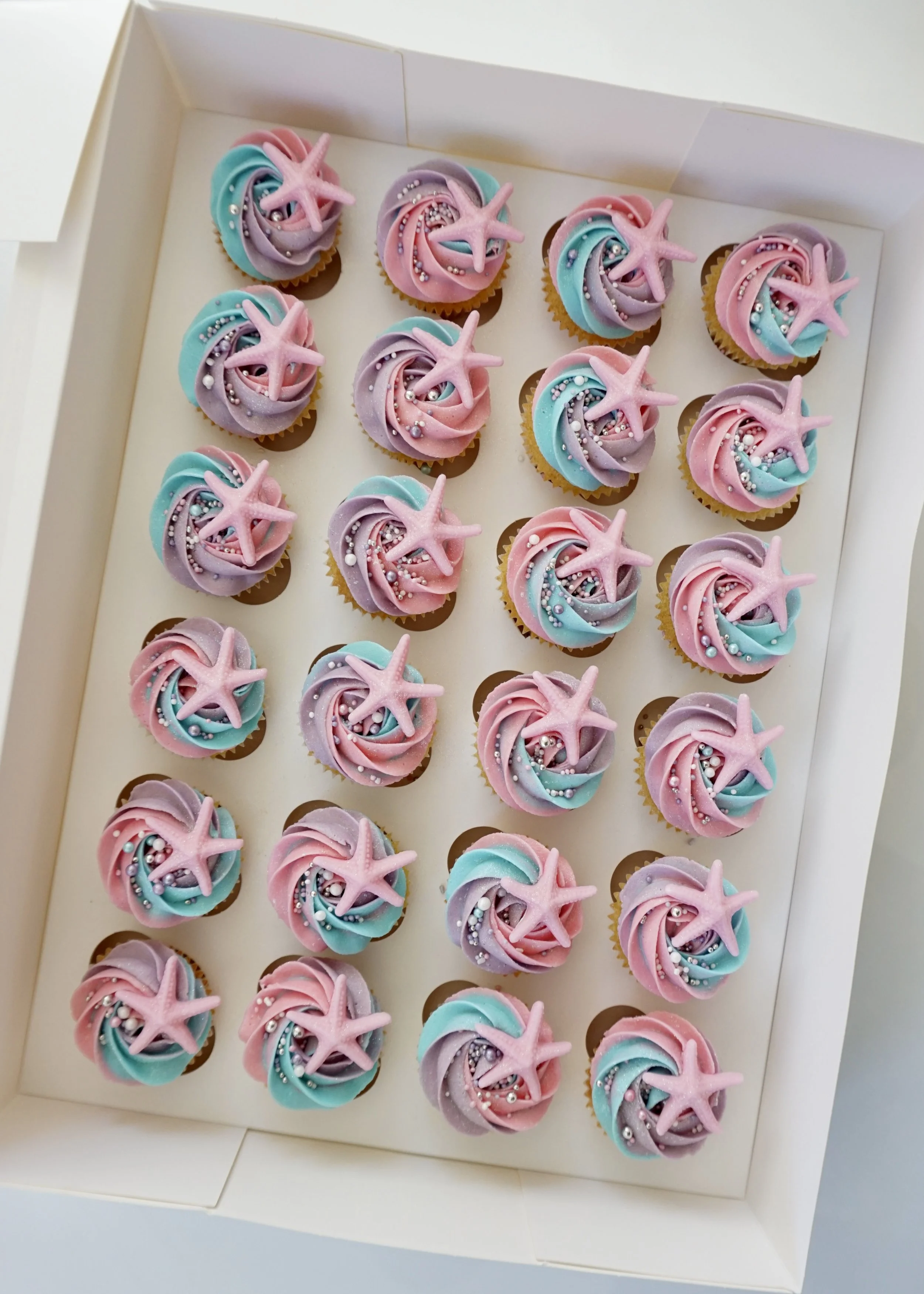 starfish mini cupcakes