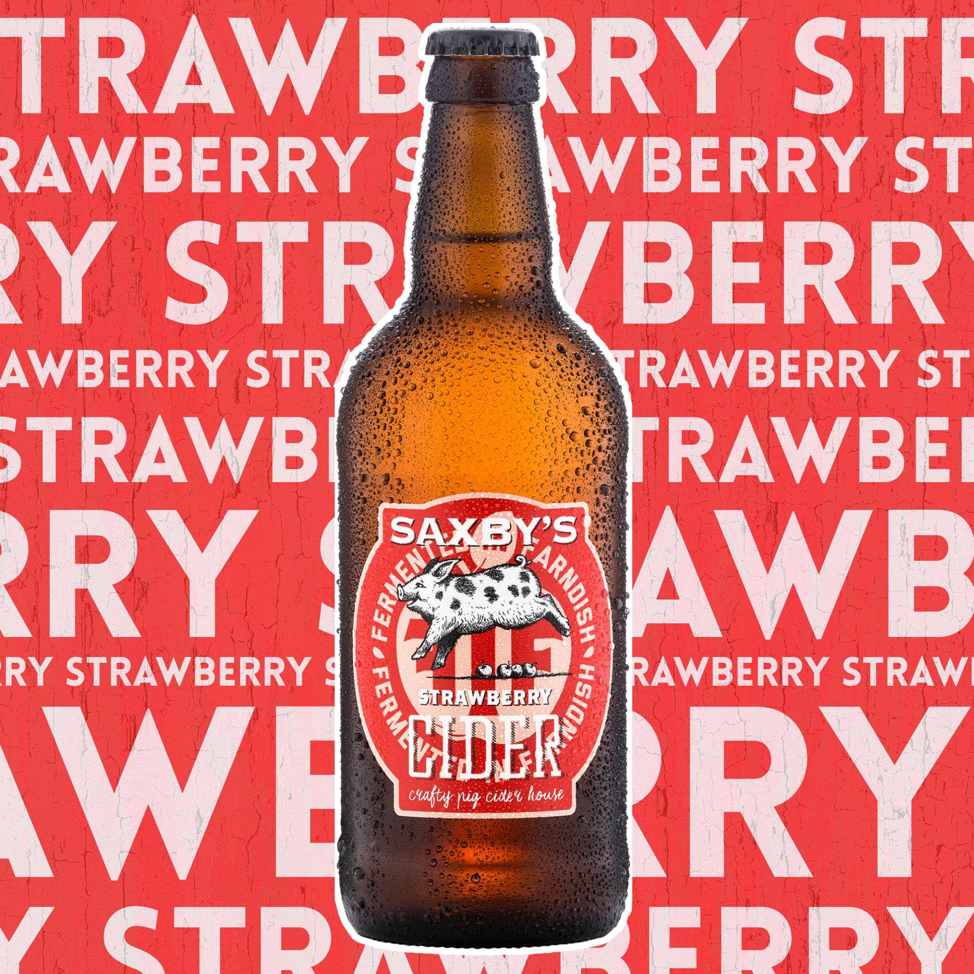 Saxbys Strawberry Cider Bottles