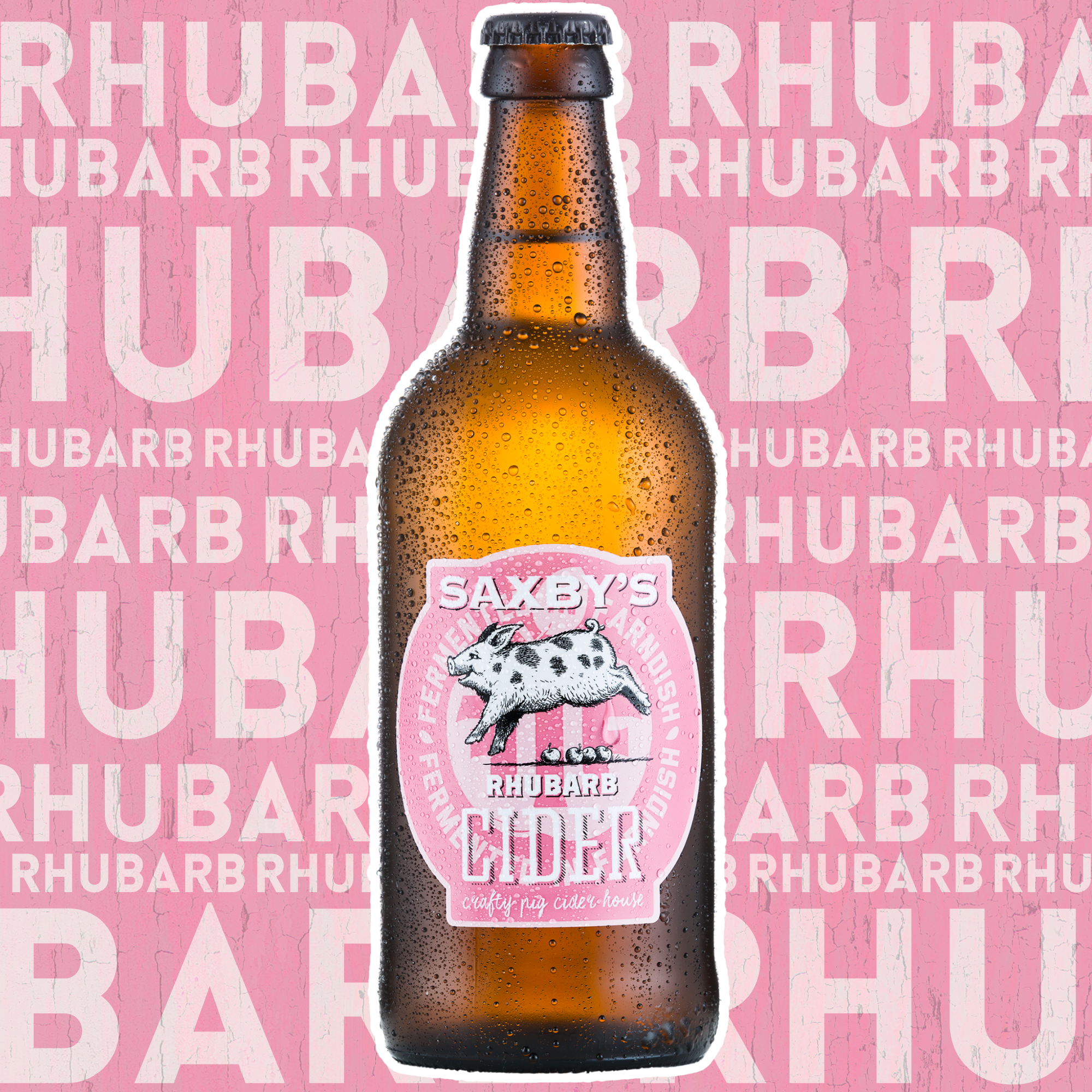 Saxbys Rhubarb Cider Bottles