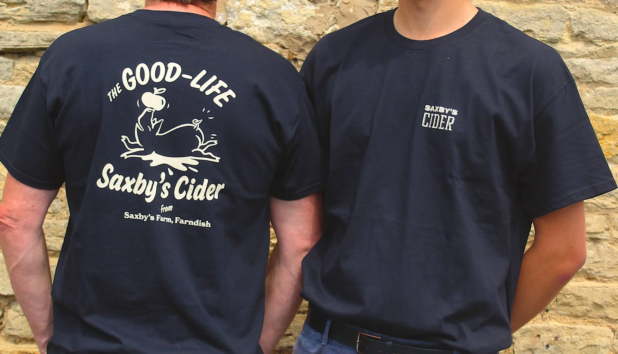 The Good-Life Saxby's T-Shirt - Black & Cream