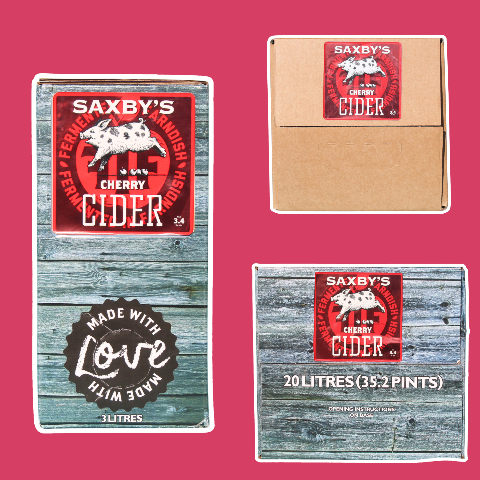 Saxbys Cherry Cider Bag in Boxes