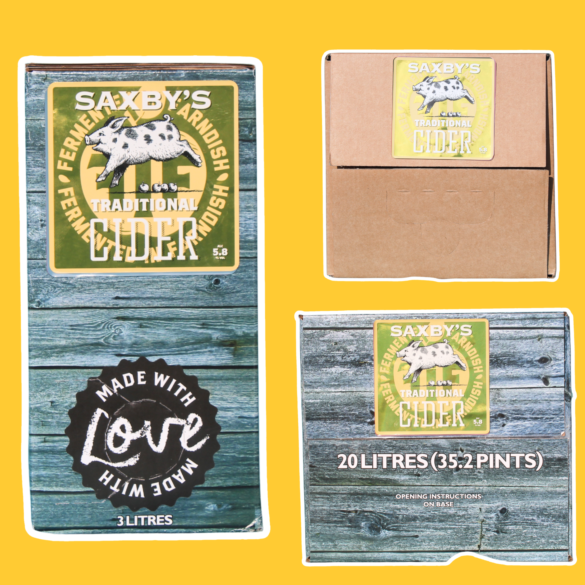 Saxbys Traditional Cider Bag in Boxes