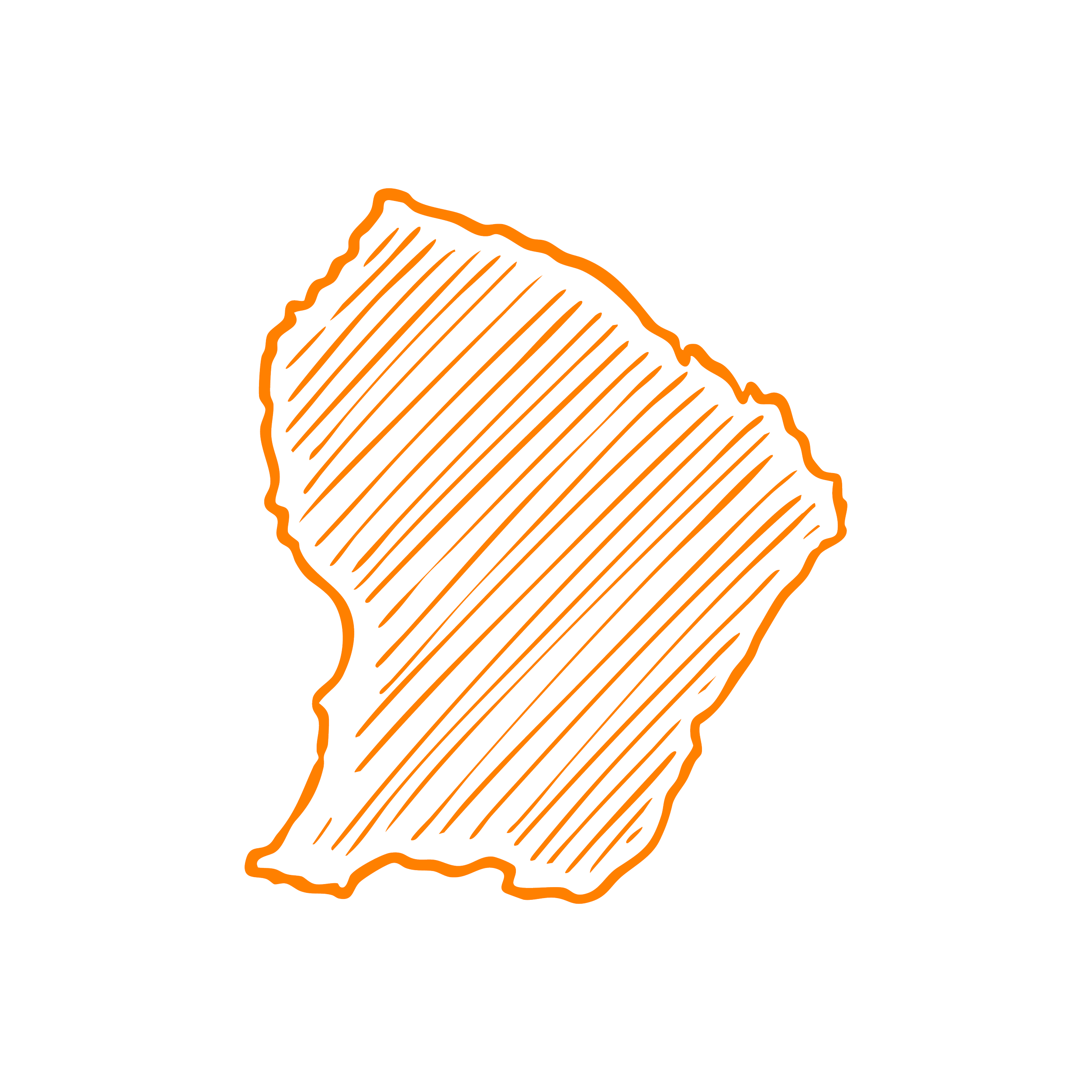 Carte de la Guyane illustrant la zone d’intervention du cabinet d’avocats.