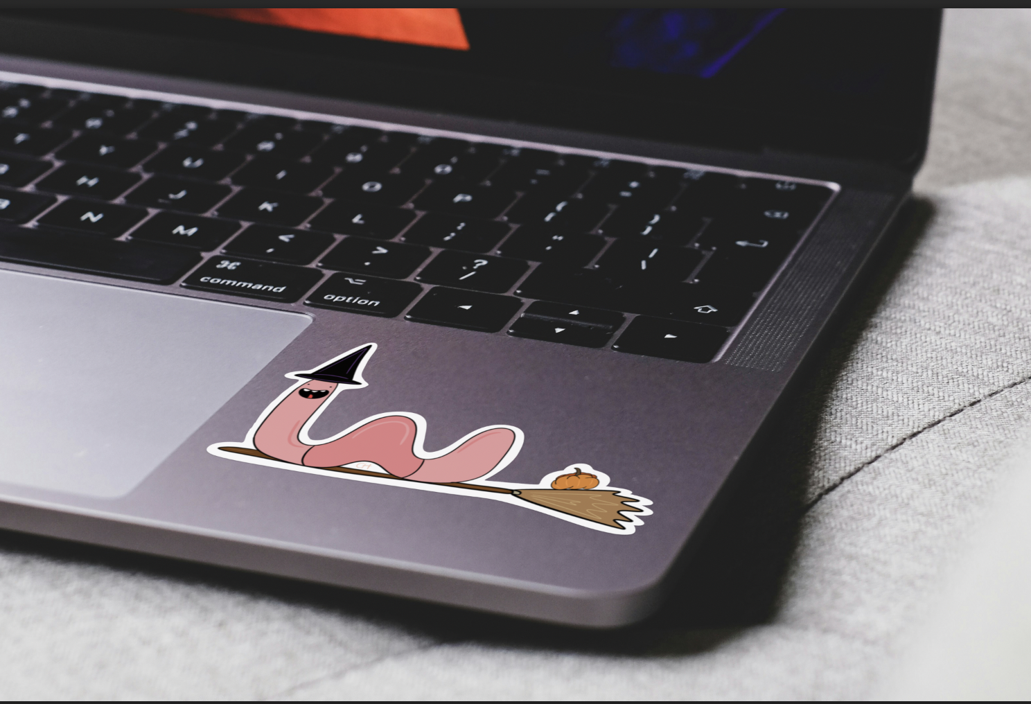 Witch Worm Illustrated Vinyl Sticker