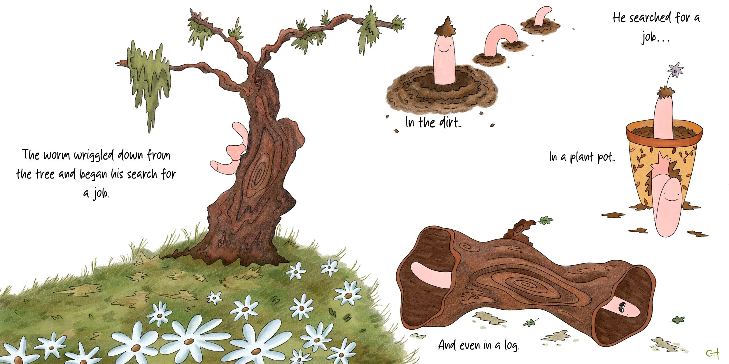 Spread From My Book - 'A Worm's Search For A Job'