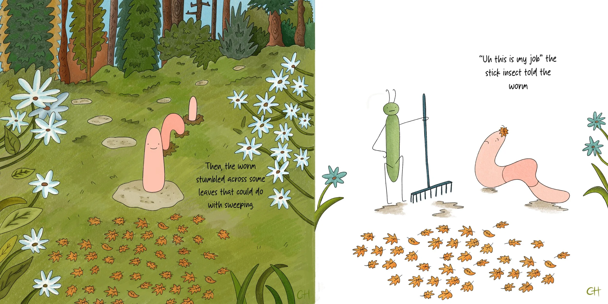 Spread From My Book - 'A Worm's Search For A Job'