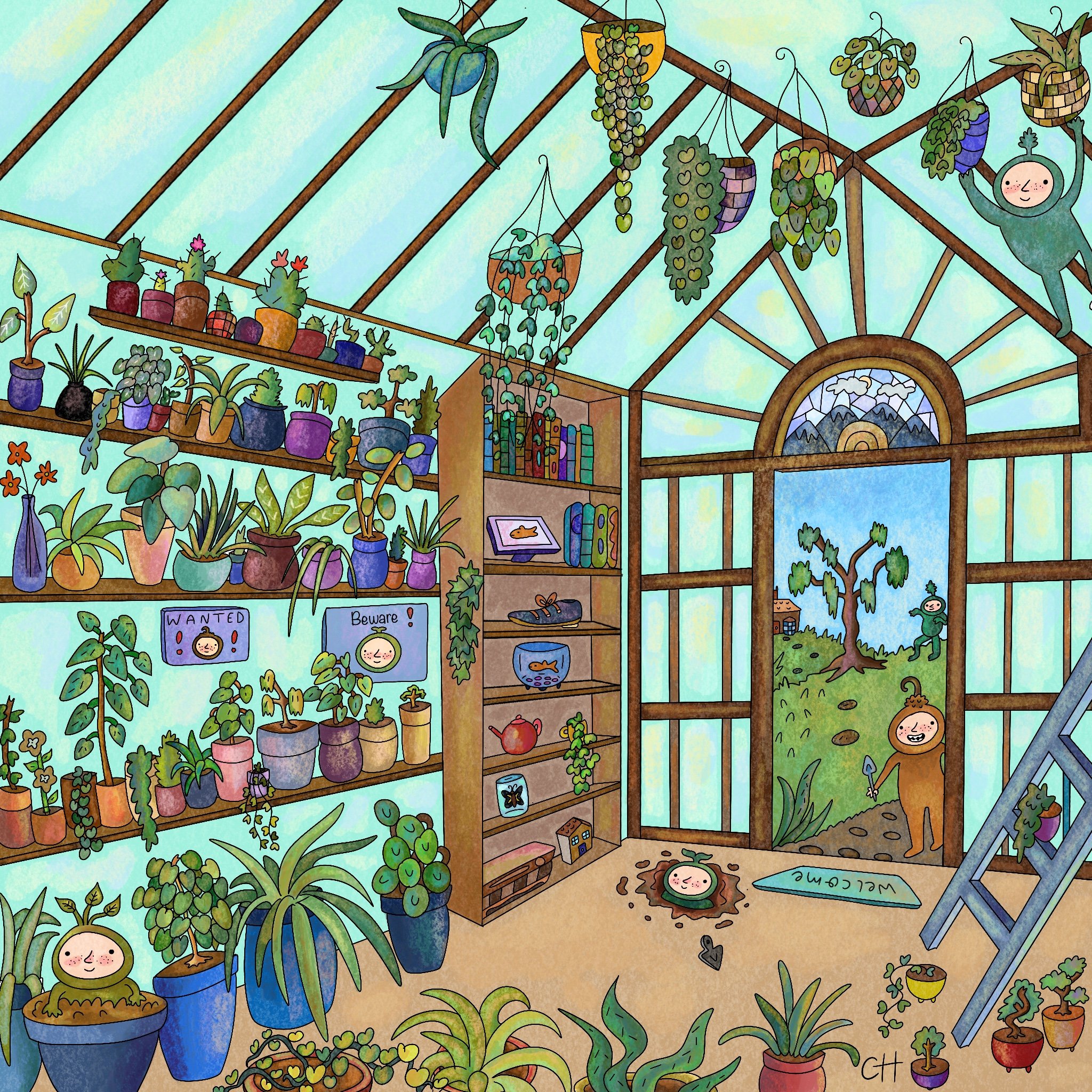 Green House Illustration.