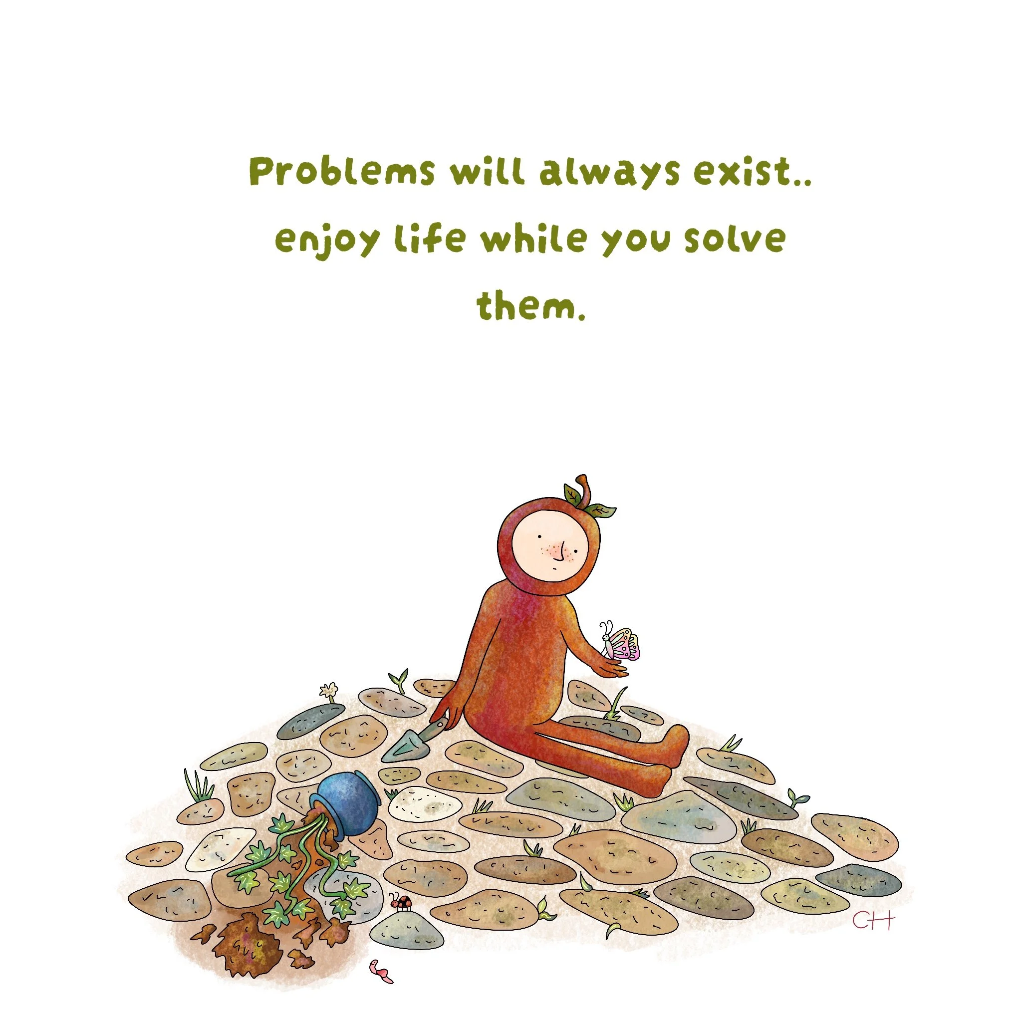 Mindfulness Quote Illustration.
