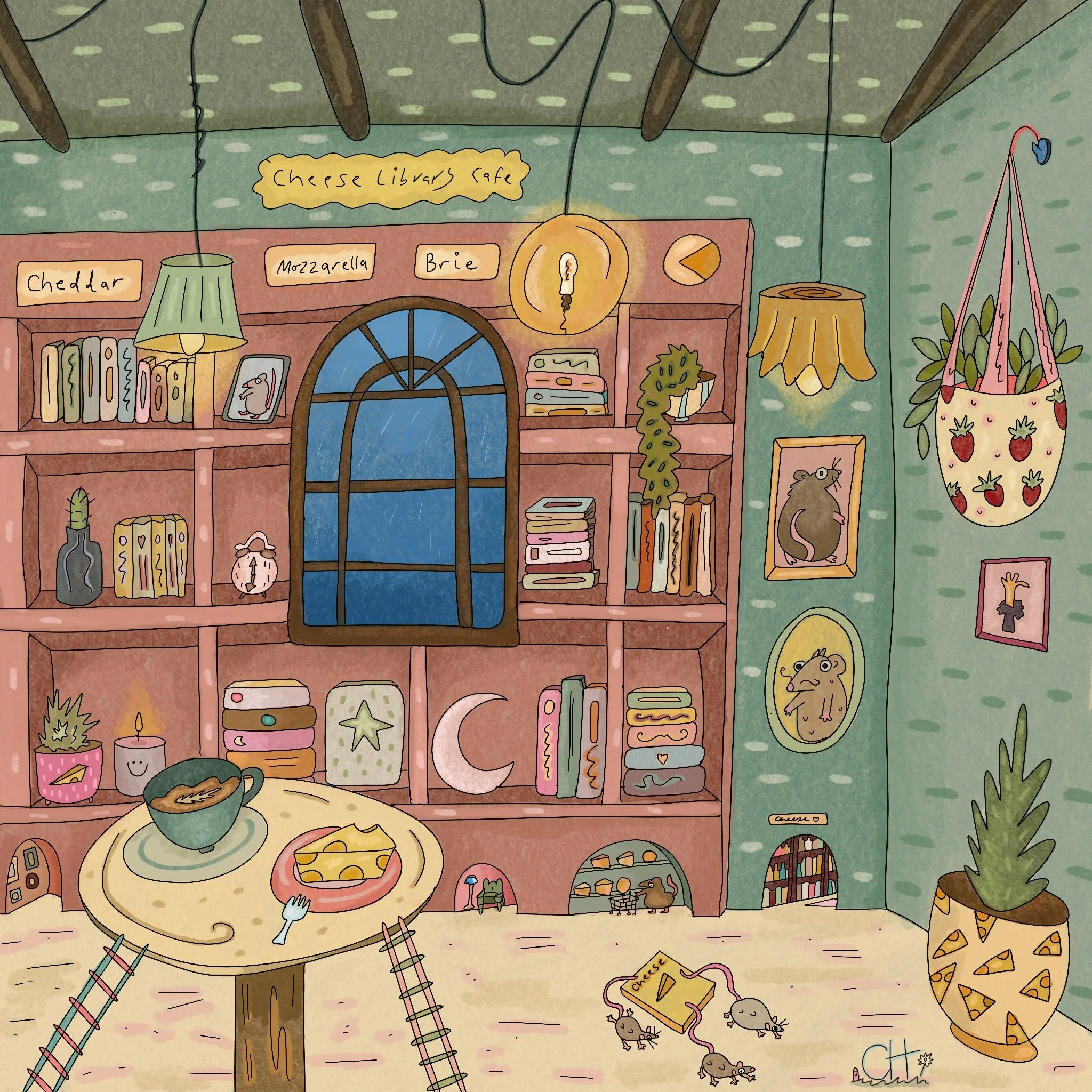 Rat Cafe Illustration